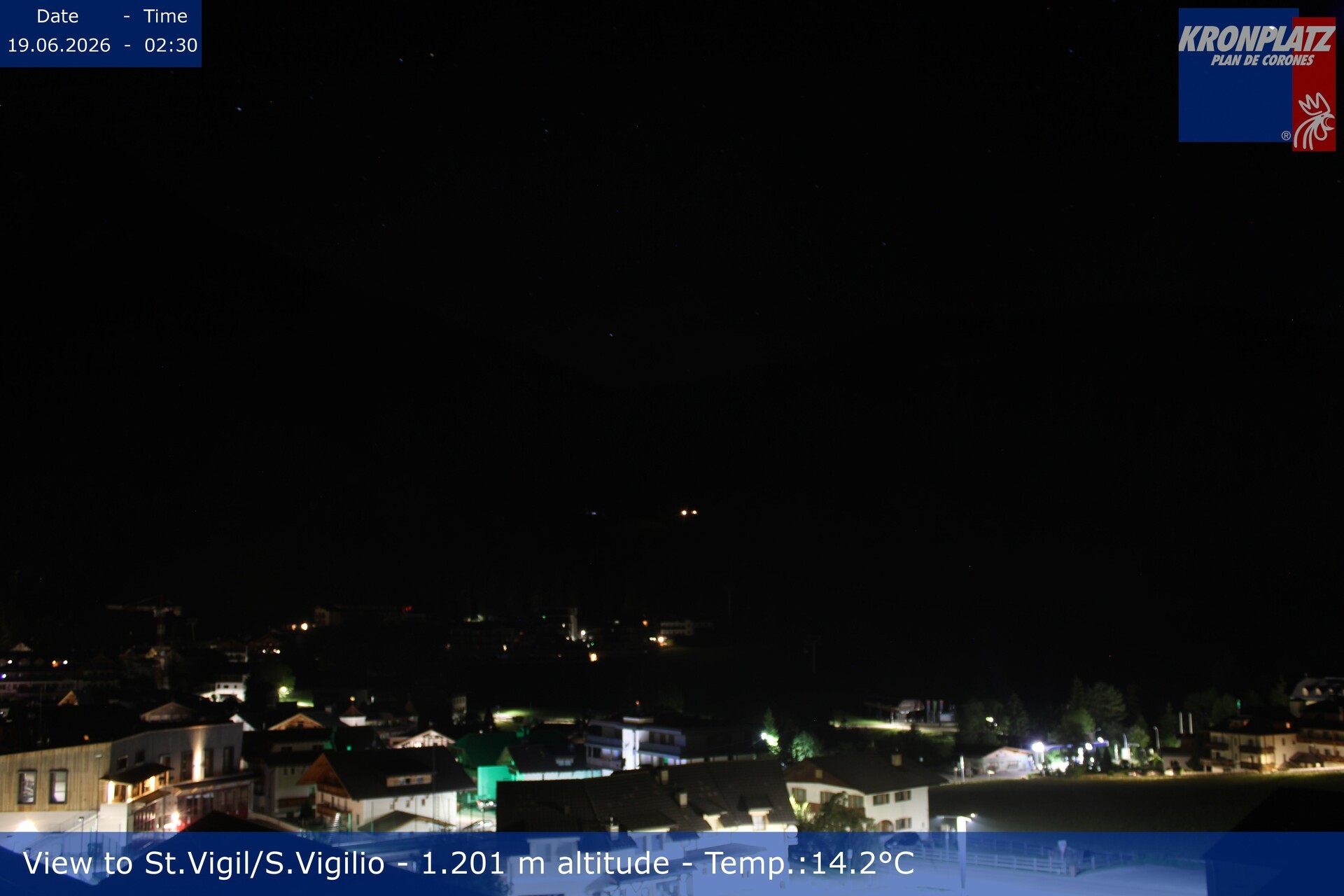 Archived image Webcam San Vigilio at Plan de Corones, South Tyrol