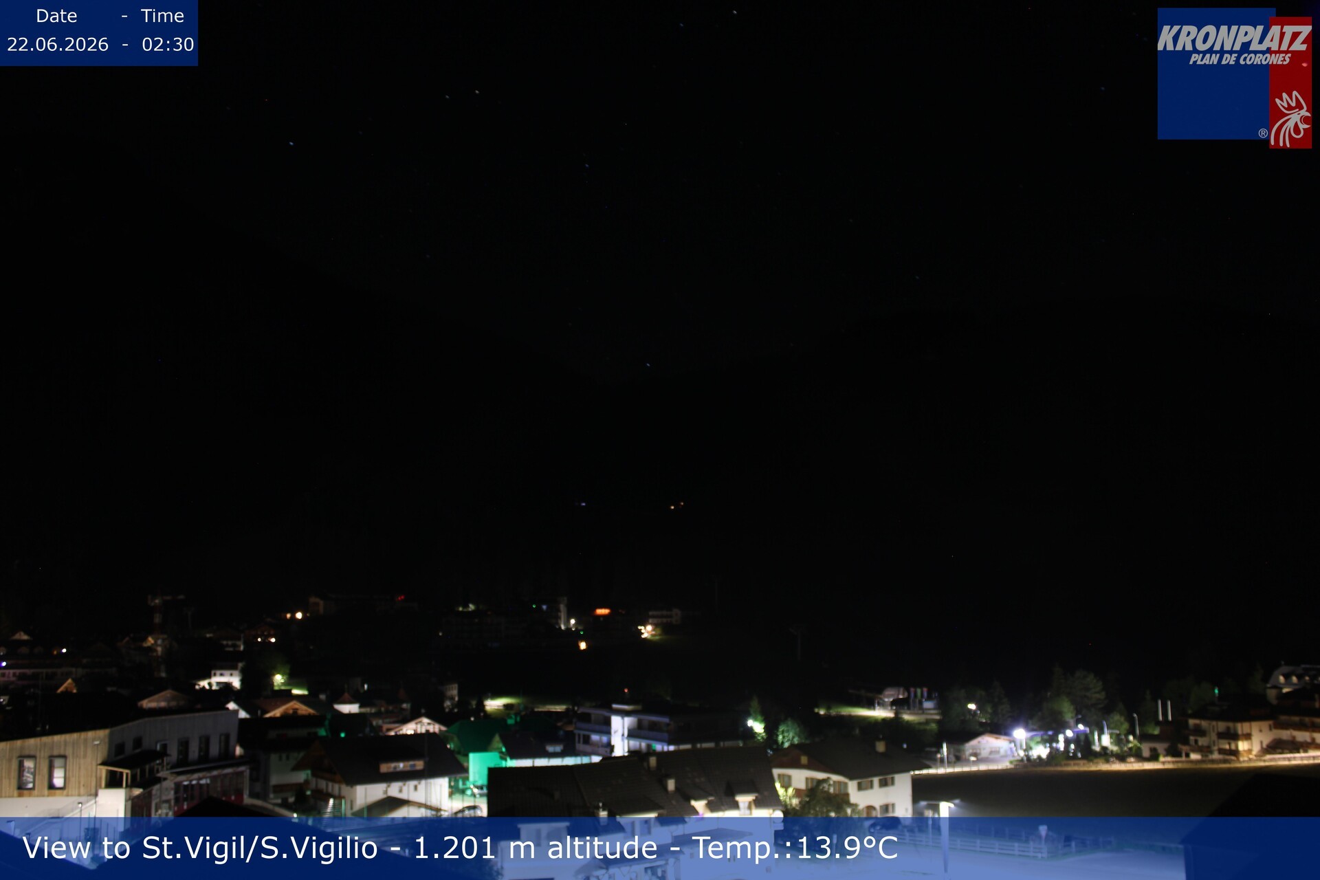 Archived image Webcam San Vigilio at Plan de Corones, South Tyrol