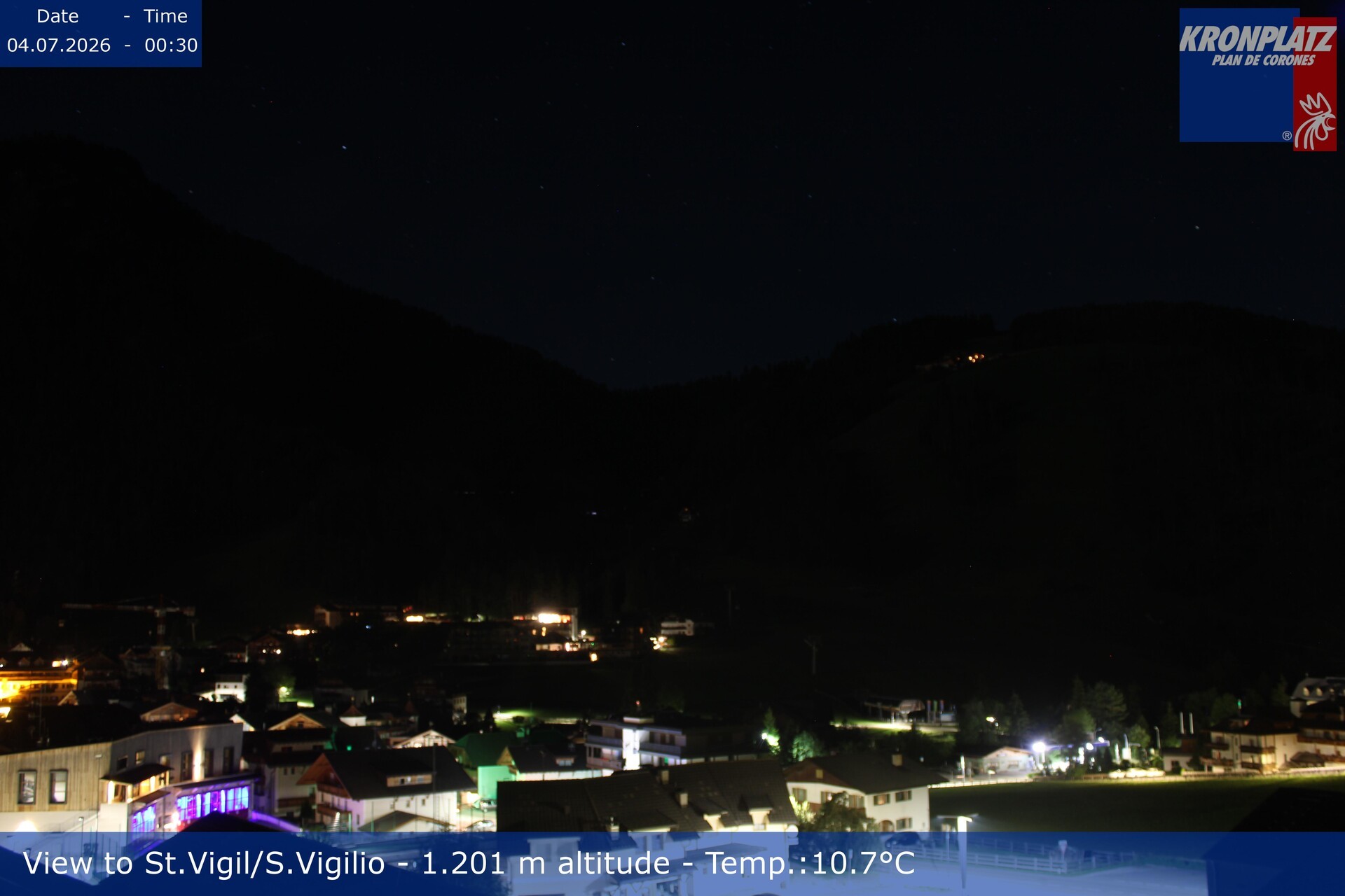 Archiv Foto Webcam St. Vigil am Kronplatz, Südtirol