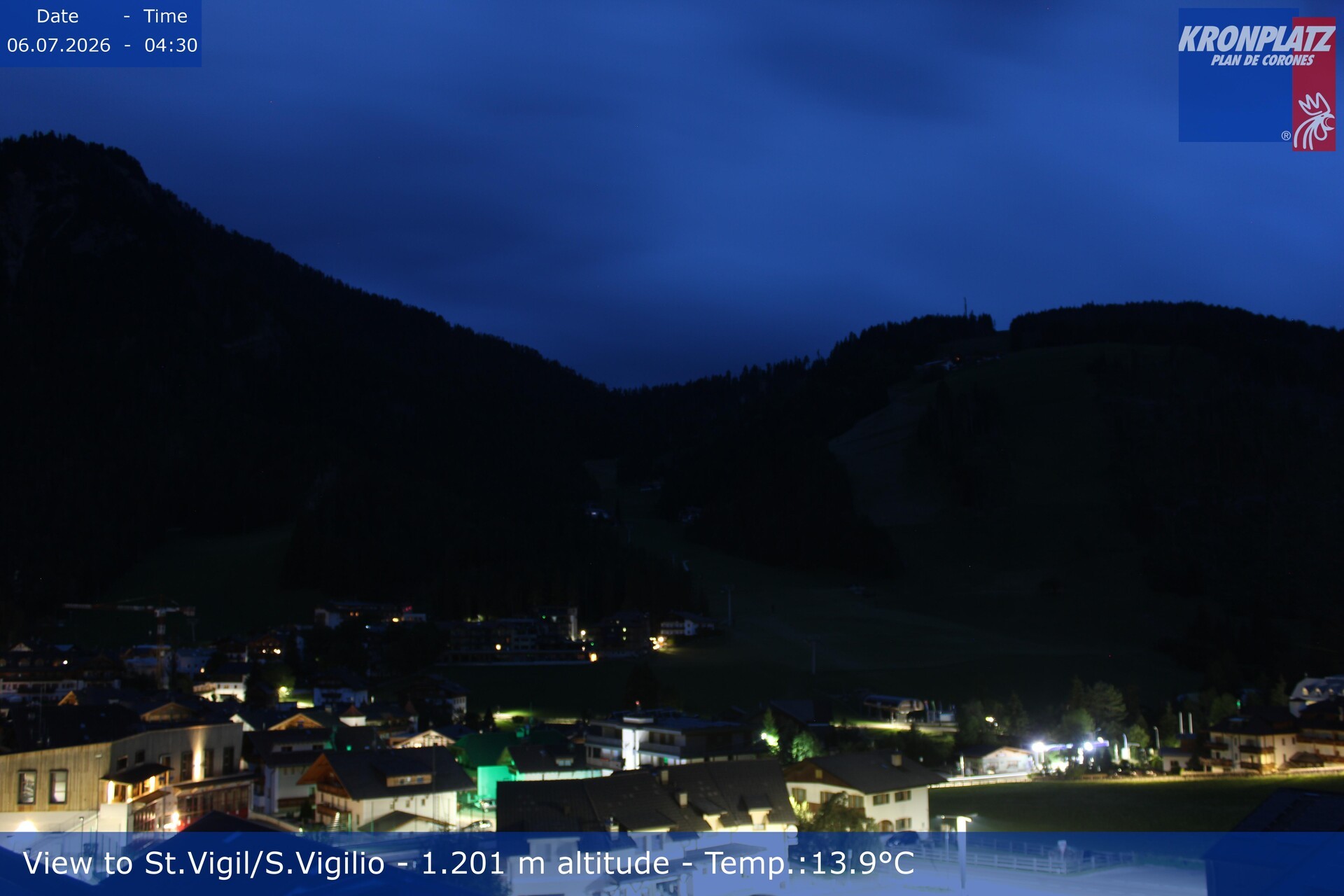 Archiv Foto Webcam St. Vigil am Kronplatz, Südtirol