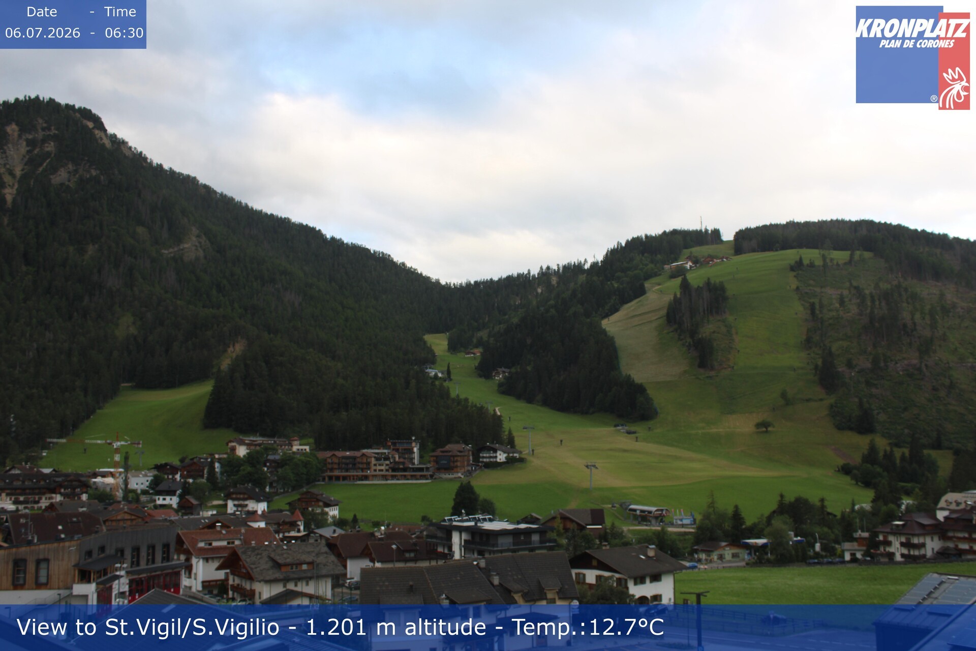 Archiv Foto Webcam St. Vigil am Kronplatz, Südtirol