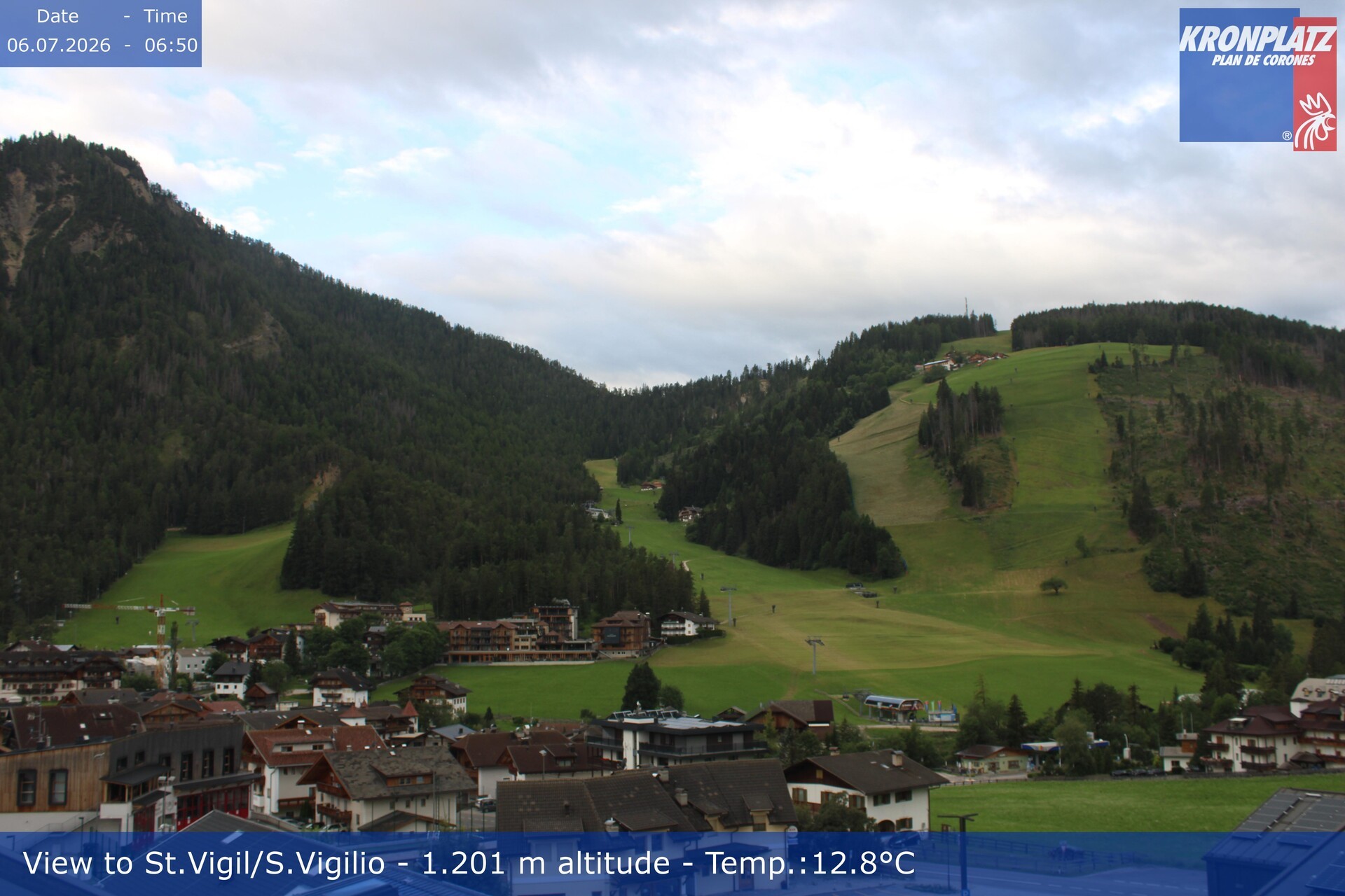 Archiv Foto Webcam St. Vigil am Kronplatz, Südtirol