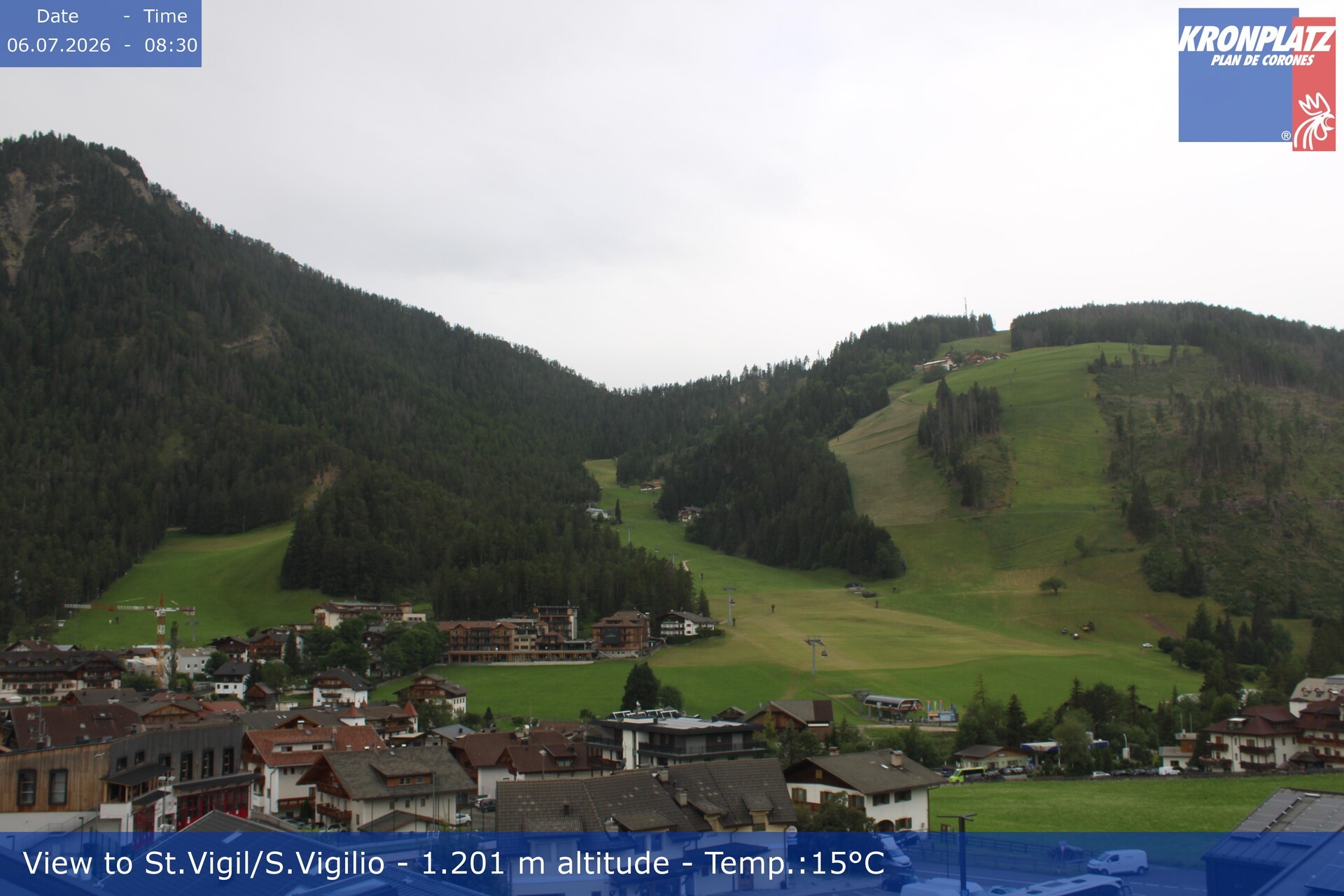 Archiv Foto Webcam St. Vigil am Kronplatz, Südtirol