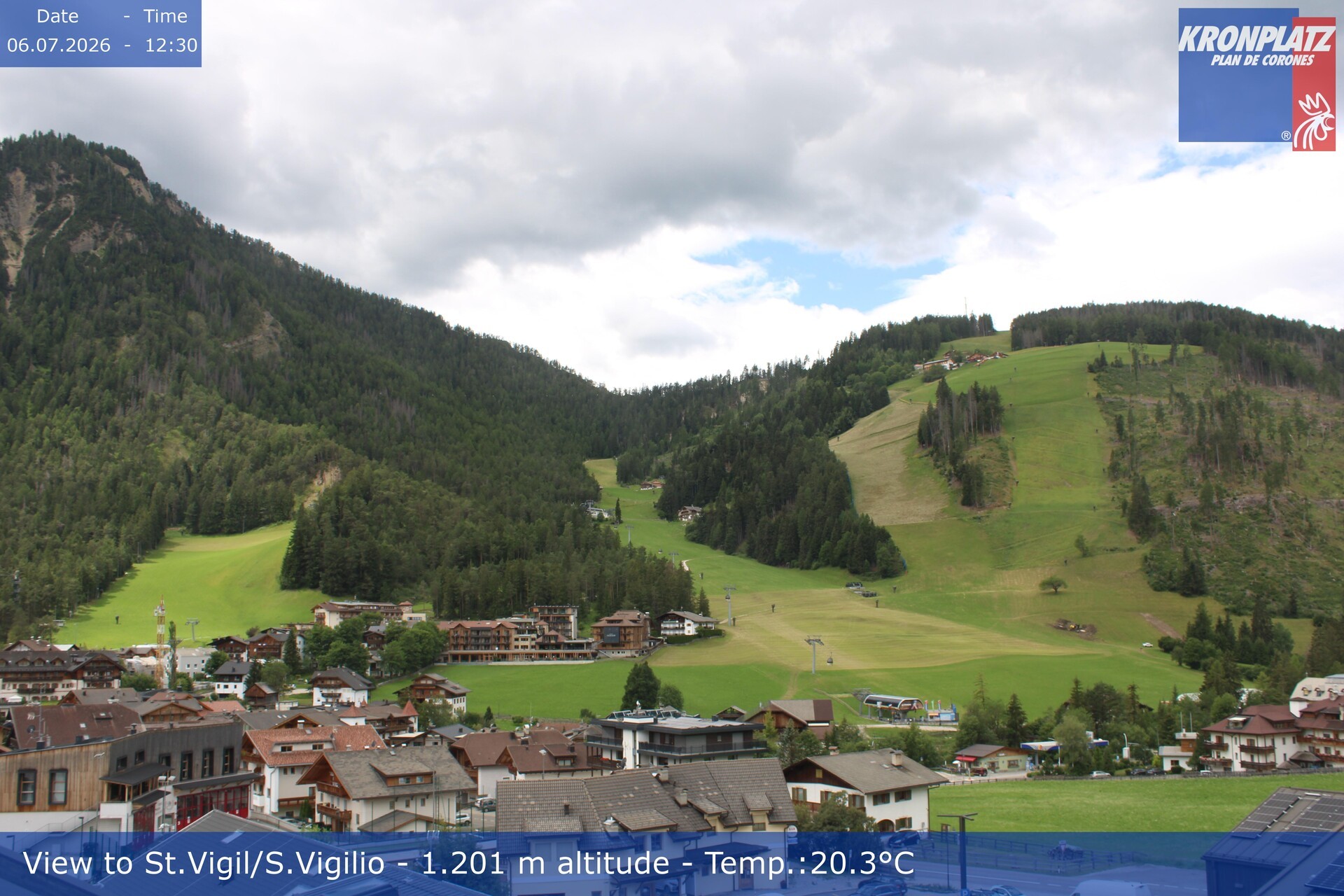 Archiv Foto Webcam St. Vigil am Kronplatz, Südtirol