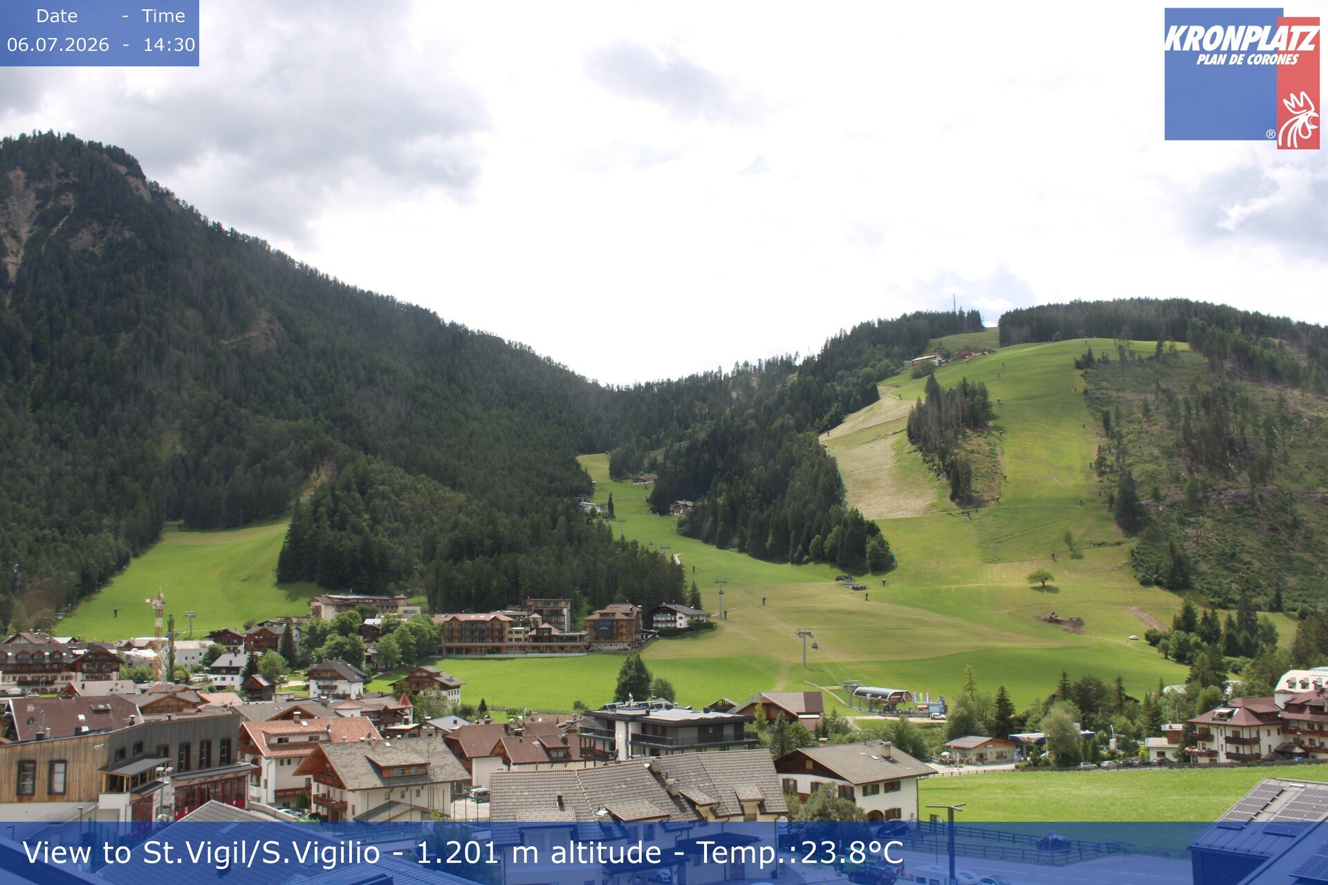 Archiv Foto Webcam St. Vigil am Kronplatz, Südtirol