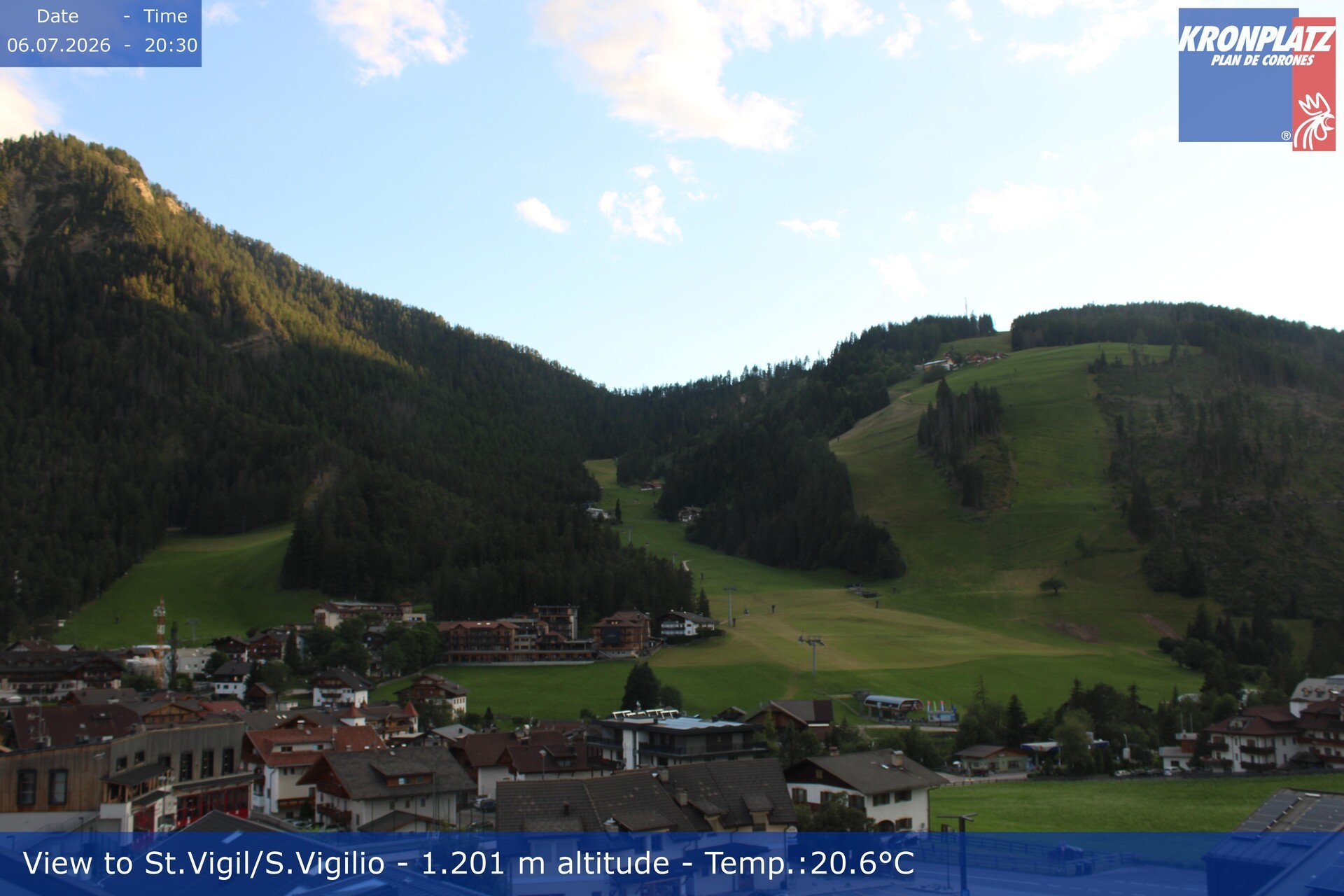 Archiv Foto Webcam St. Vigil am Kronplatz, Südtirol