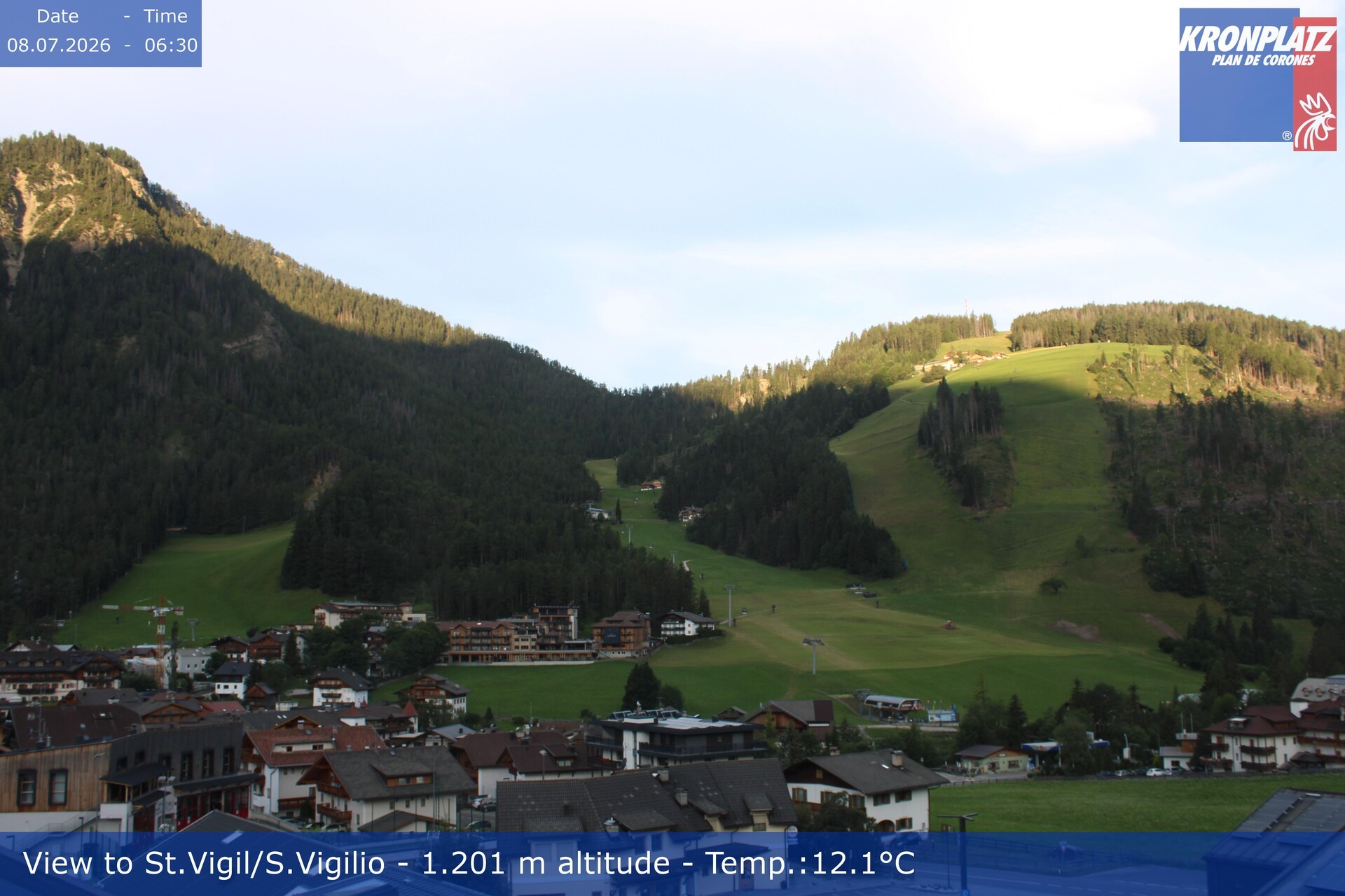 Archiv Foto Webcam St. Vigil am Kronplatz, Südtirol