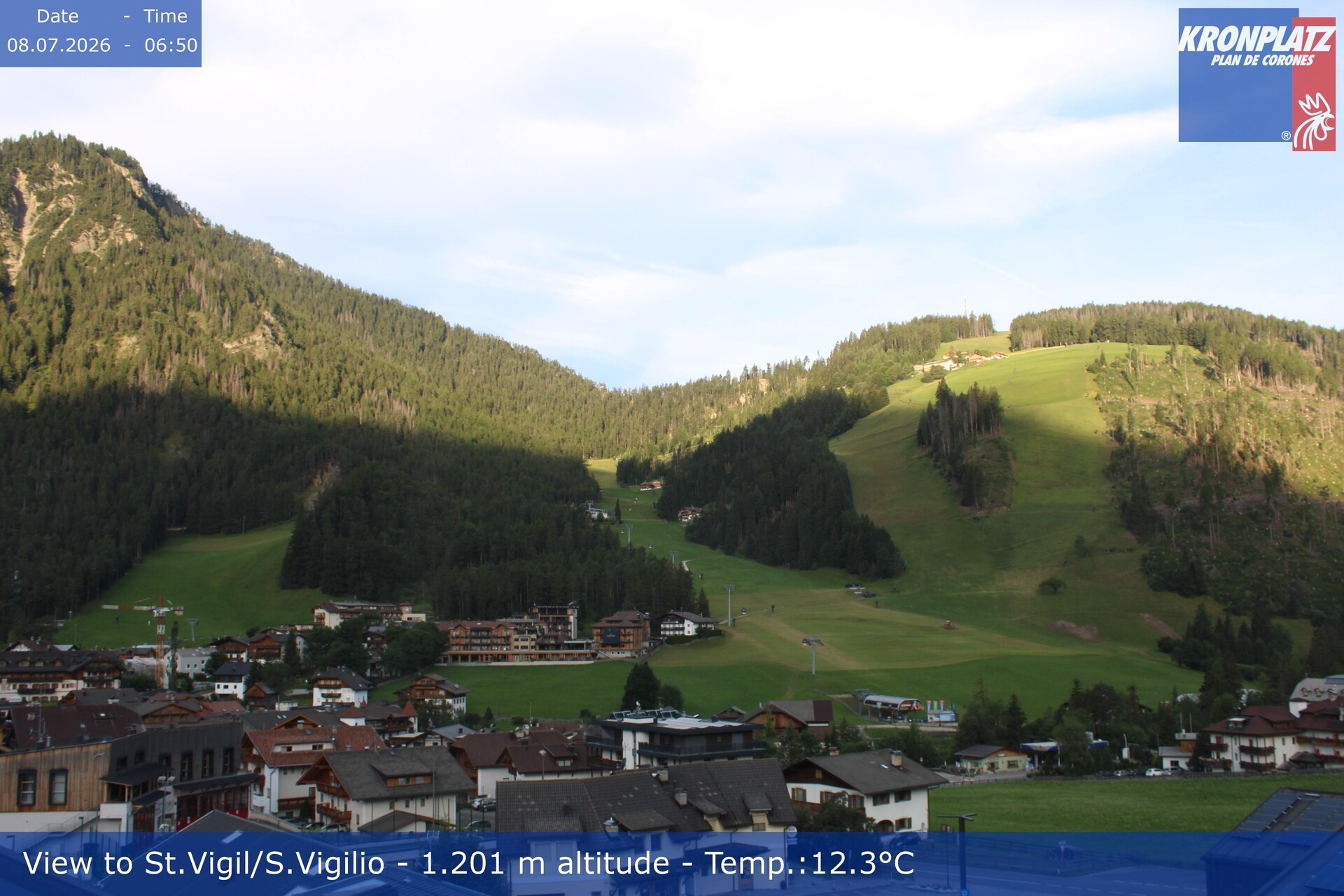 Archiv Foto Webcam St. Vigil am Kronplatz, Südtirol