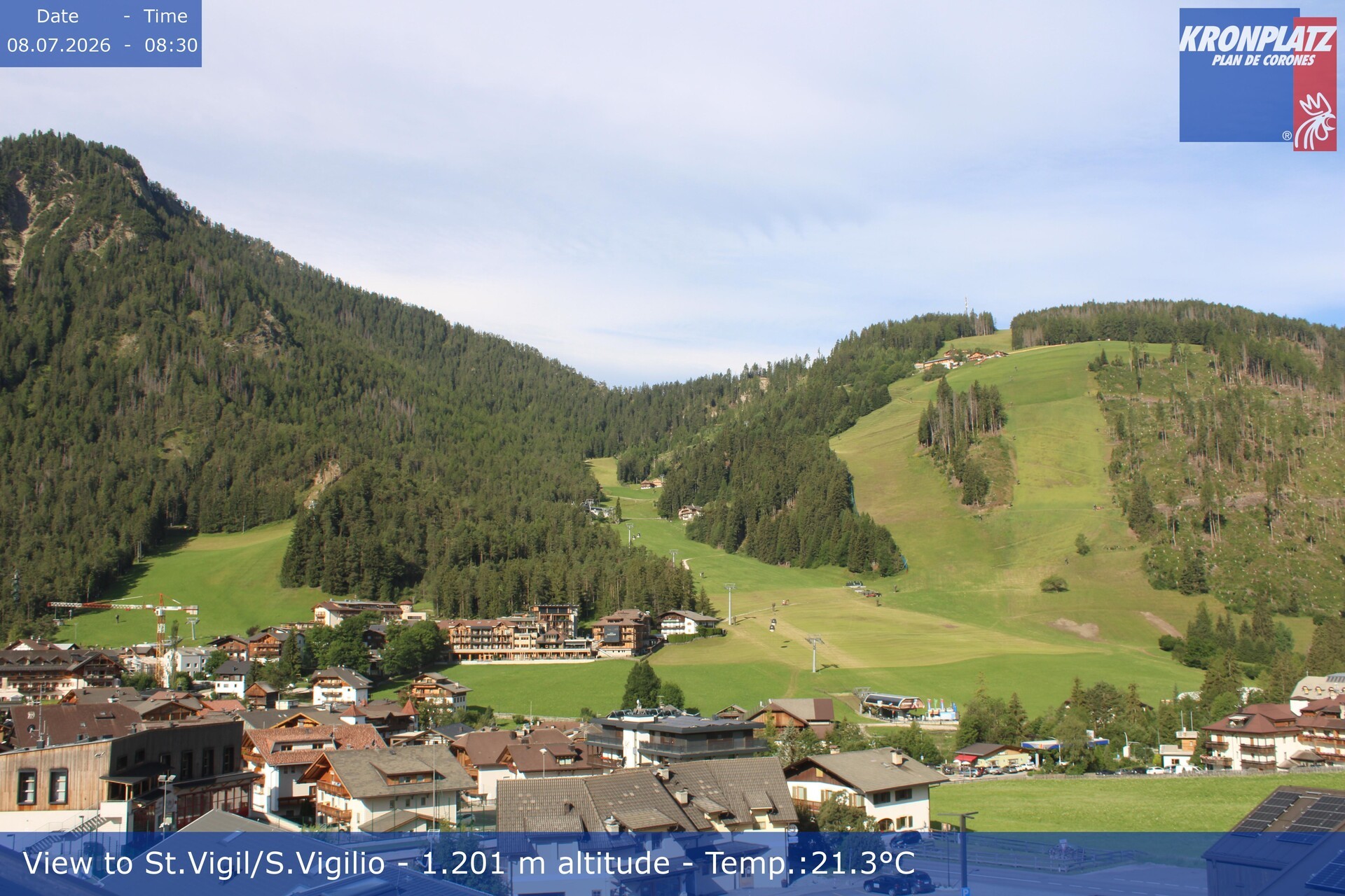Archiv Foto Webcam St. Vigil am Kronplatz, Südtirol