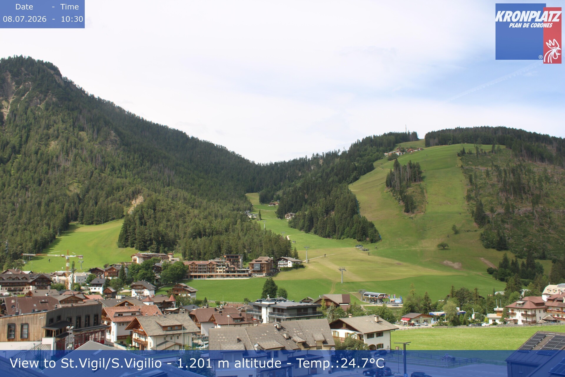 Archiv Foto Webcam St. Vigil am Kronplatz, Südtirol