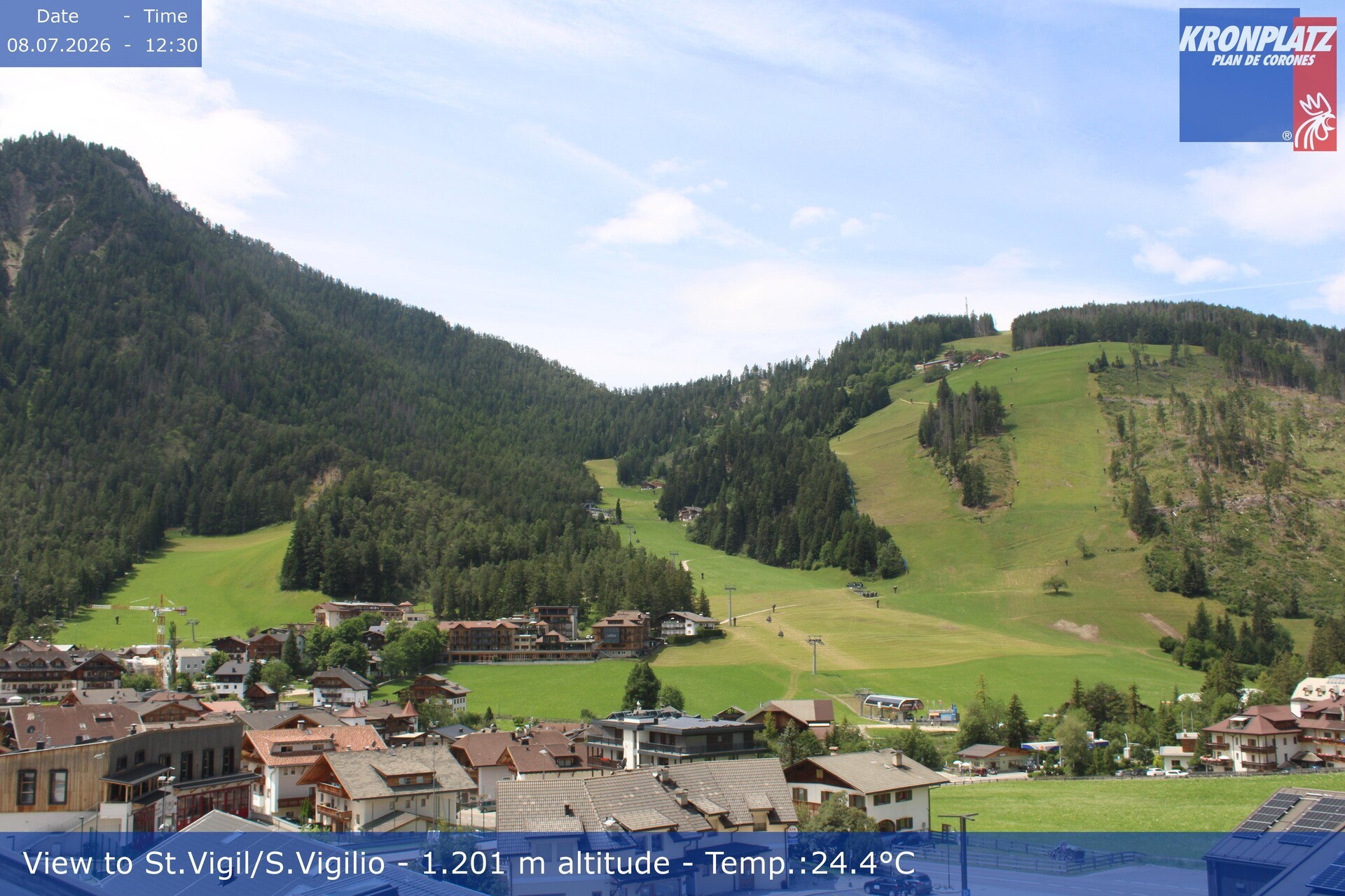 Archiv Foto Webcam St. Vigil am Kronplatz, Südtirol