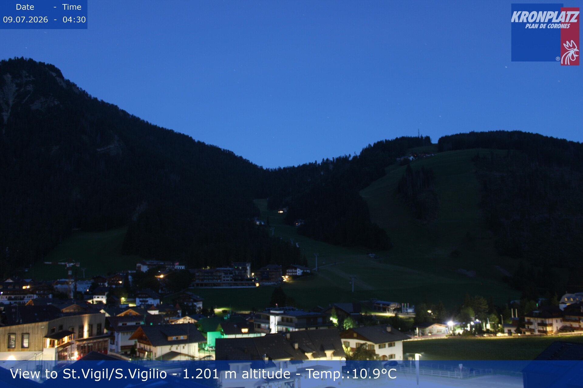 Archiv Foto Webcam St. Vigil am Kronplatz, Südtirol