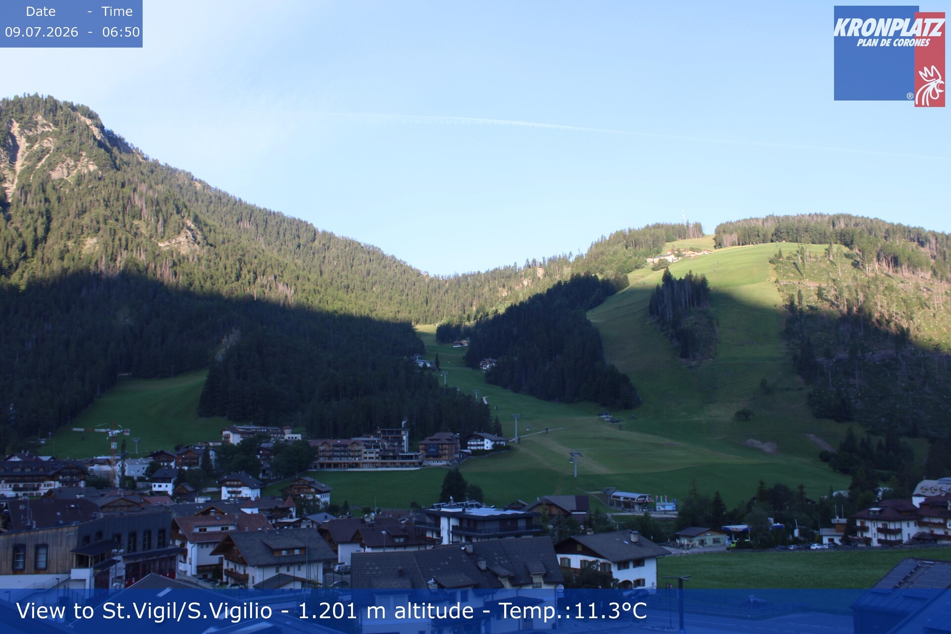 Archiv Foto Webcam St. Vigil am Kronplatz, Südtirol