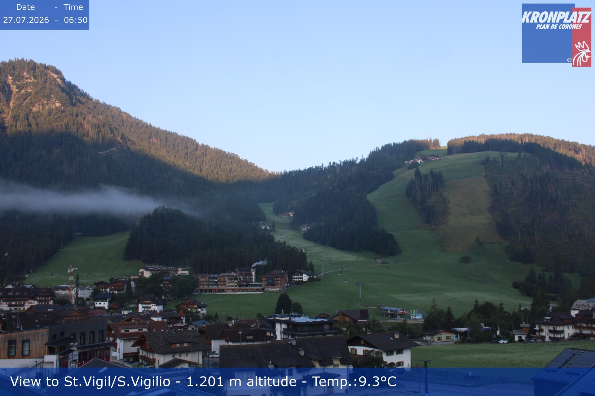 Archiv Foto Webcam St. Vigil am Kronplatz, Südtirol