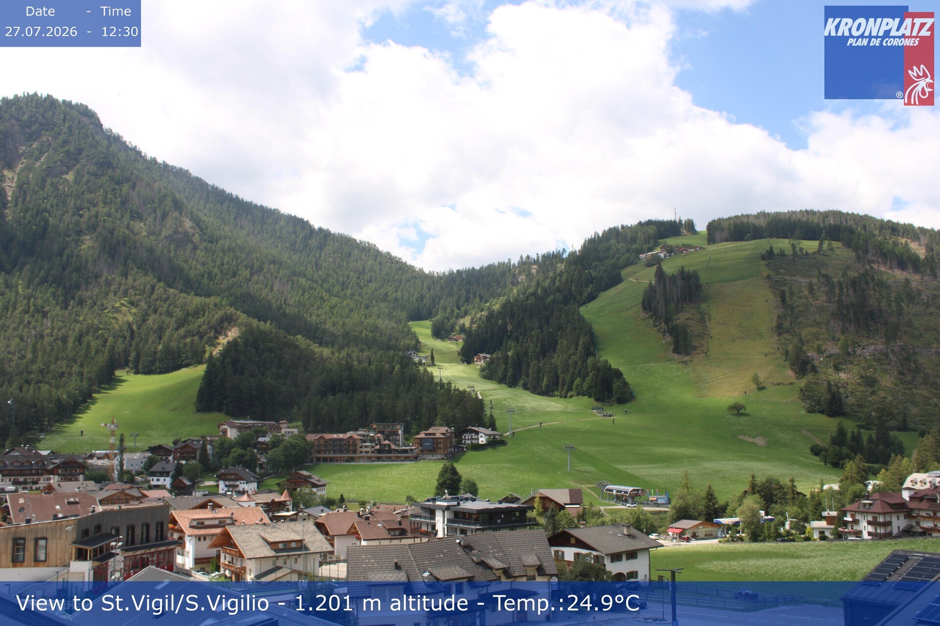 Archiv Foto Webcam St. Vigil am Kronplatz, Südtirol