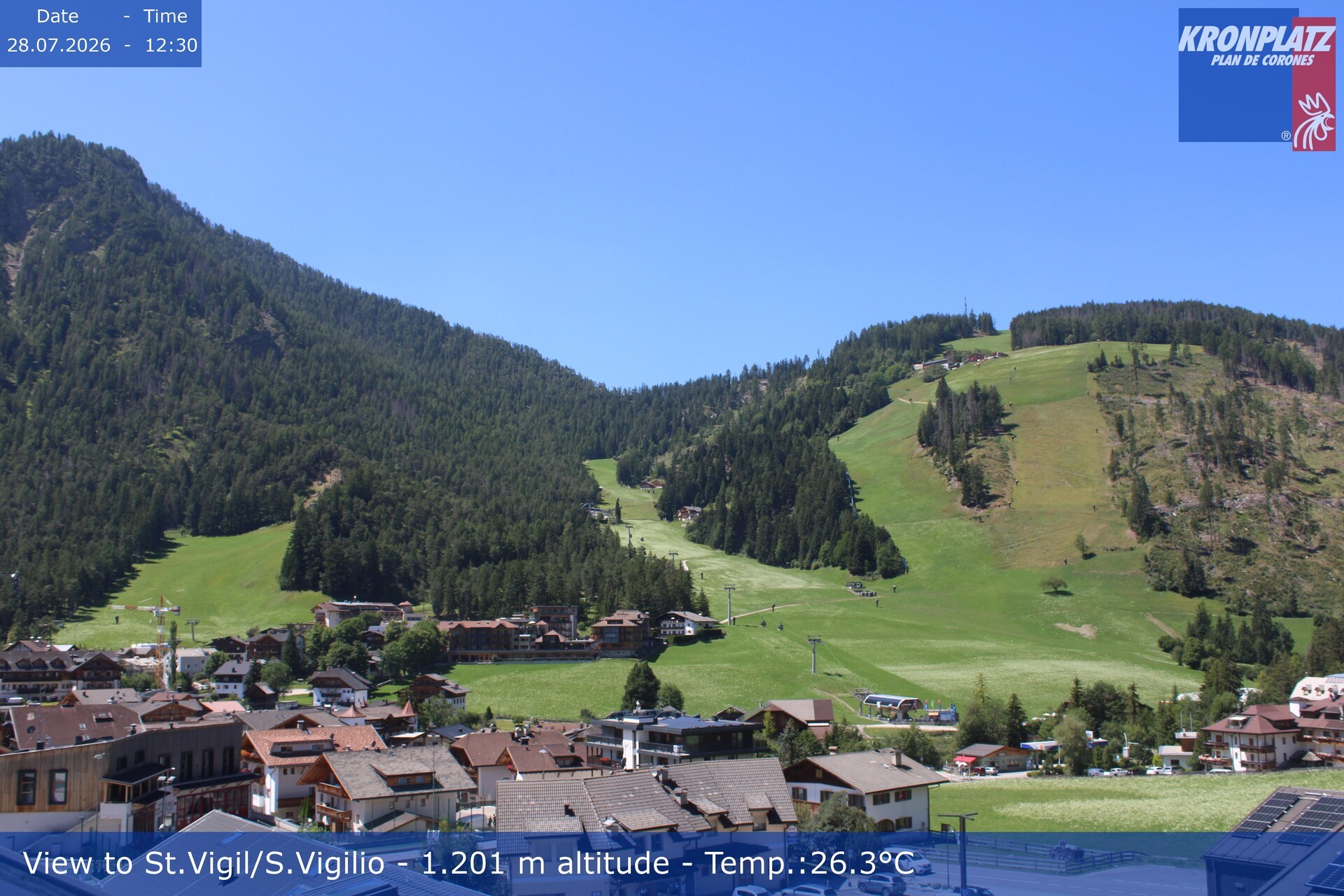 Archiv Foto Webcam St. Vigil am Kronplatz, Südtirol