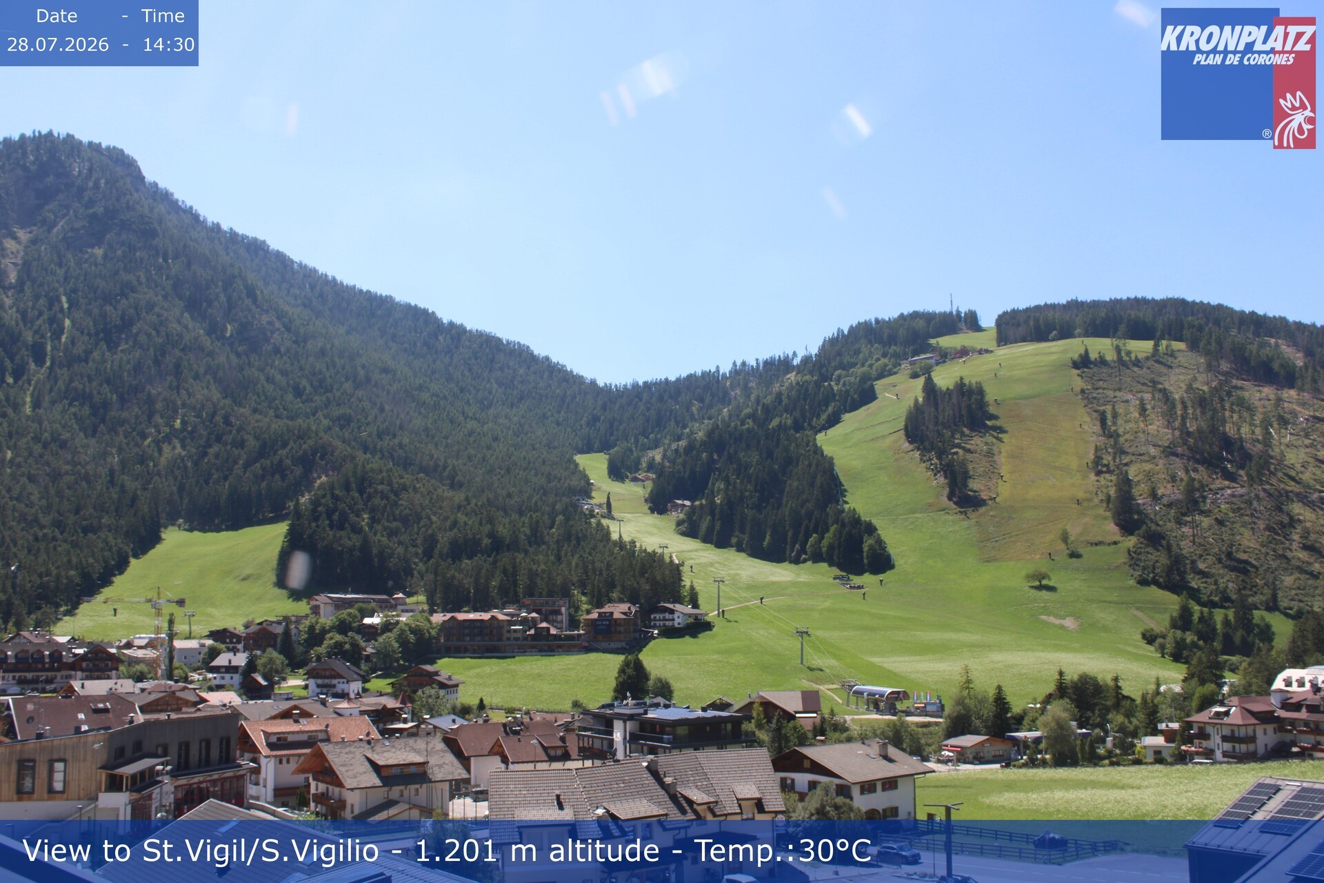 Archiv Foto Webcam St. Vigil am Kronplatz, Südtirol