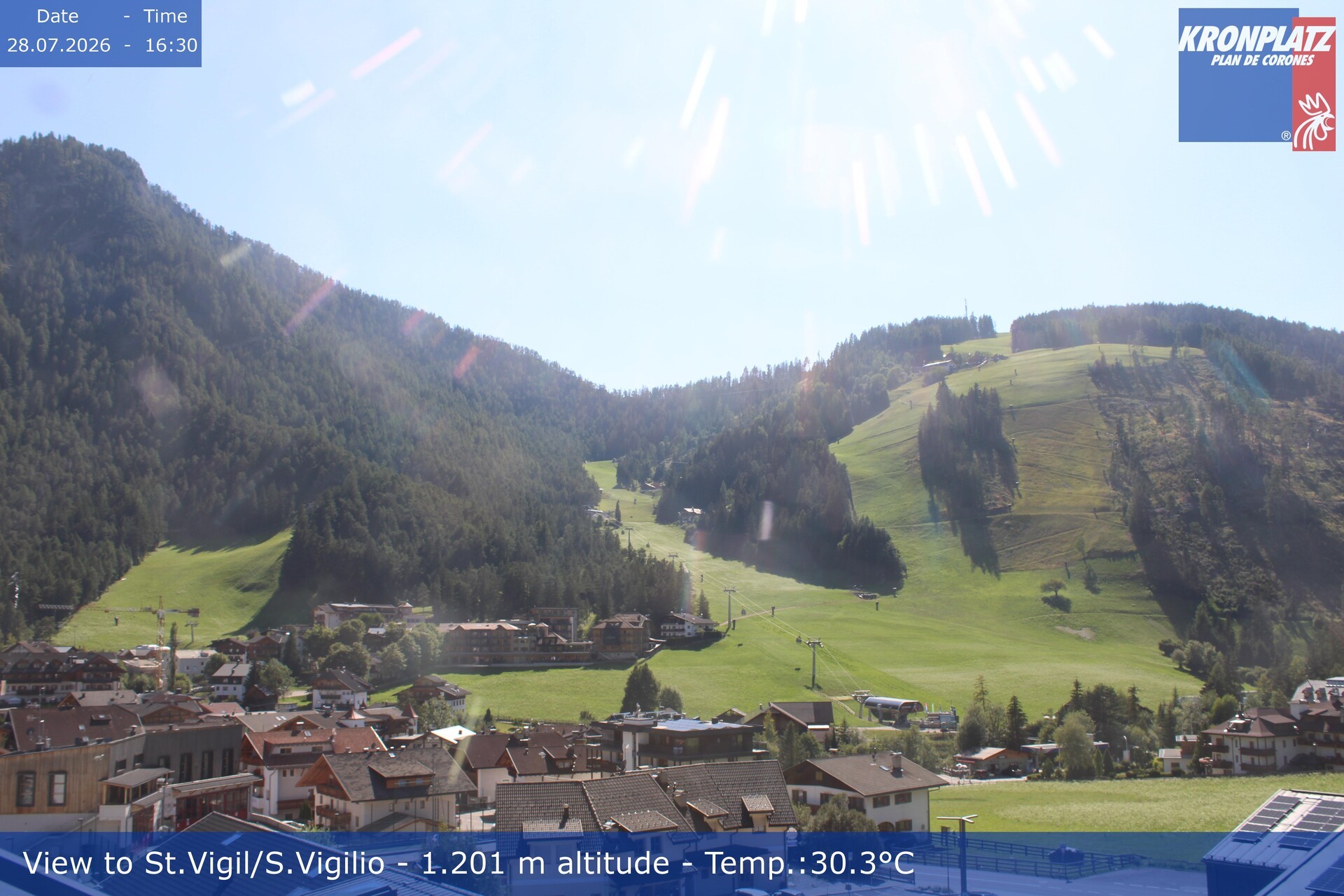 Archiv Foto Webcam St. Vigil am Kronplatz, Südtirol