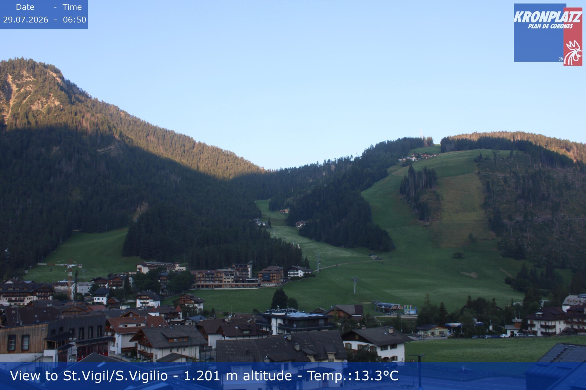 Archiv Foto Webcam St. Vigil am Kronplatz, Südtirol