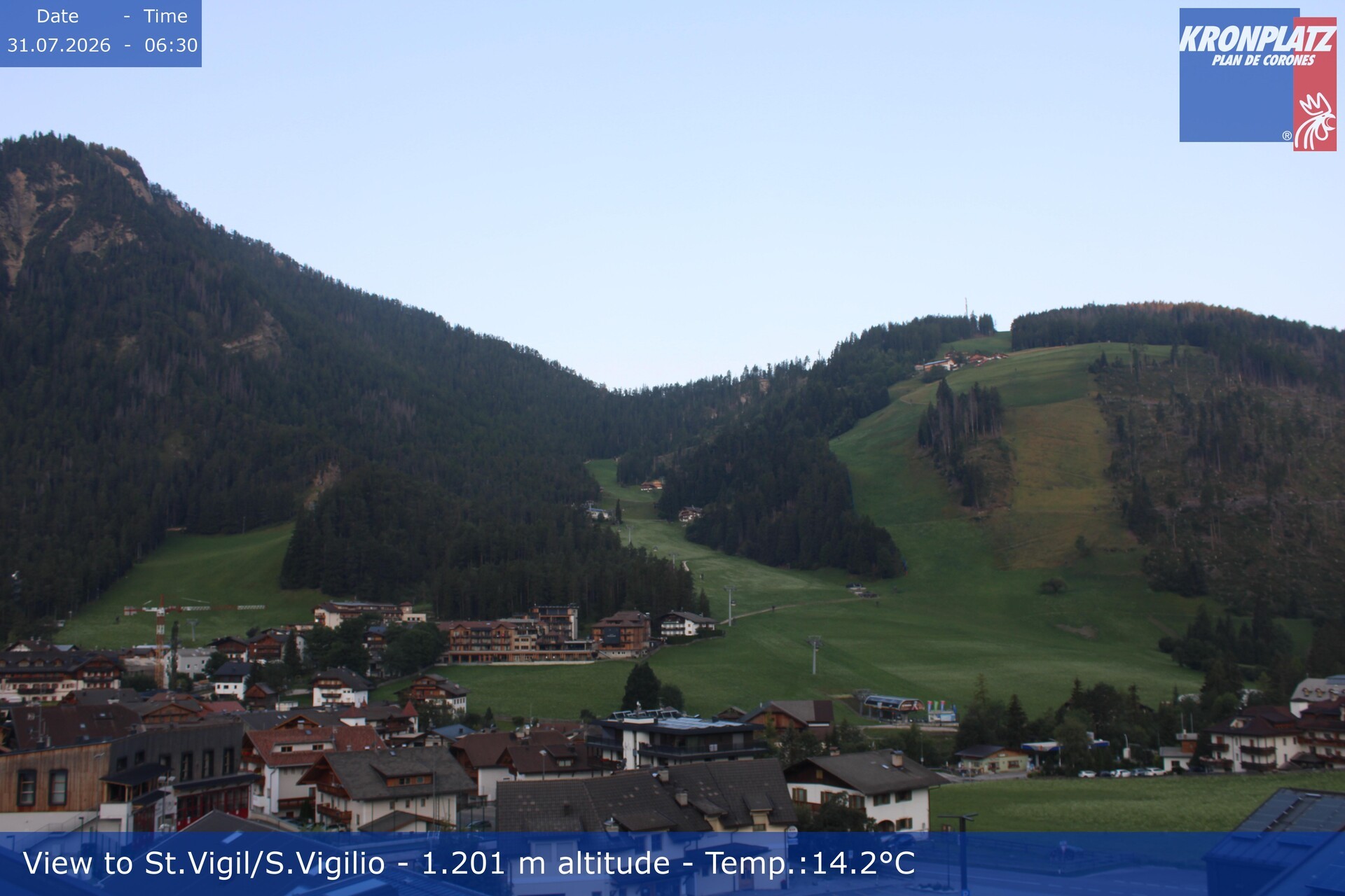 Archiv Foto Webcam St. Vigil am Kronplatz, Südtirol