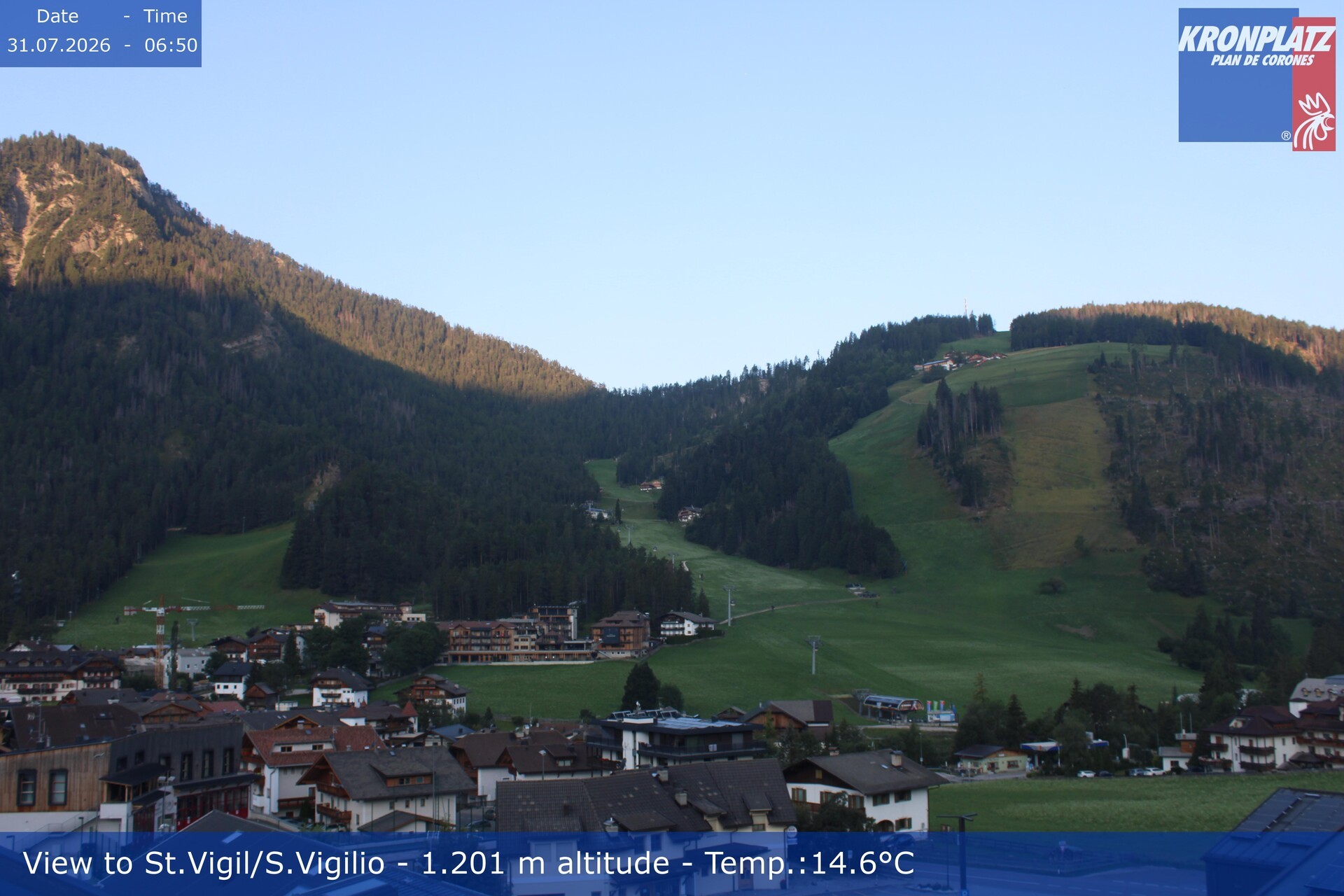 Archiv Foto Webcam St. Vigil am Kronplatz, Südtirol