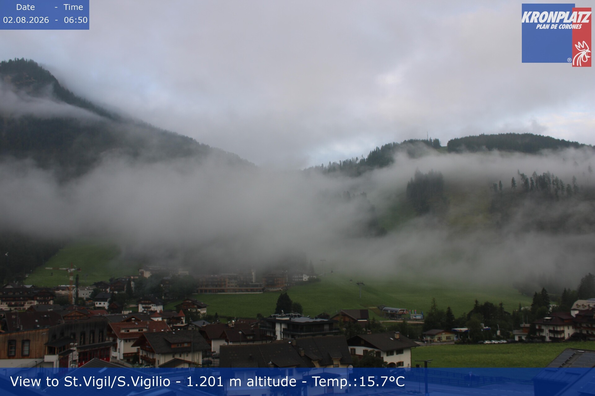 Archiv Foto Webcam St. Vigil am Kronplatz, Südtirol