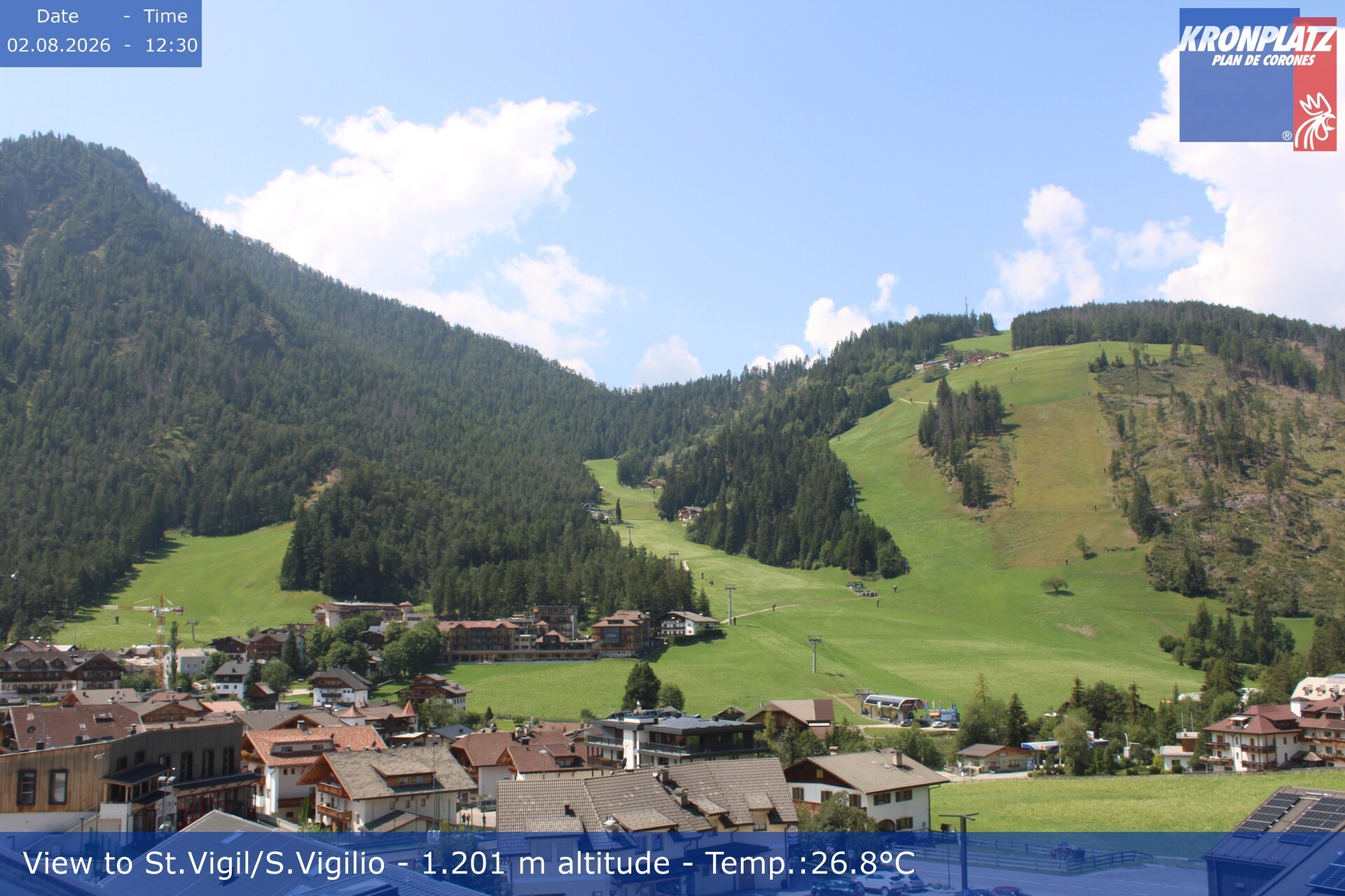 Archiv Foto Webcam St. Vigil am Kronplatz, Südtirol