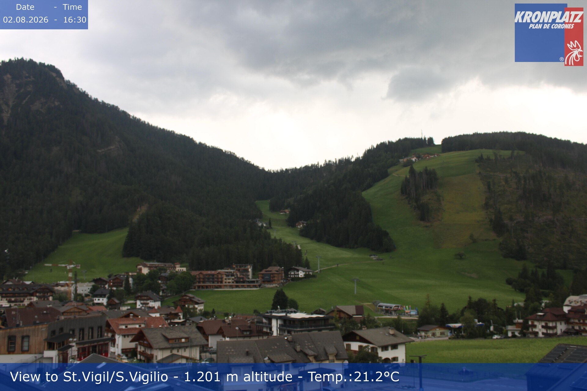 Archiv Foto Webcam St. Vigil am Kronplatz, Südtirol