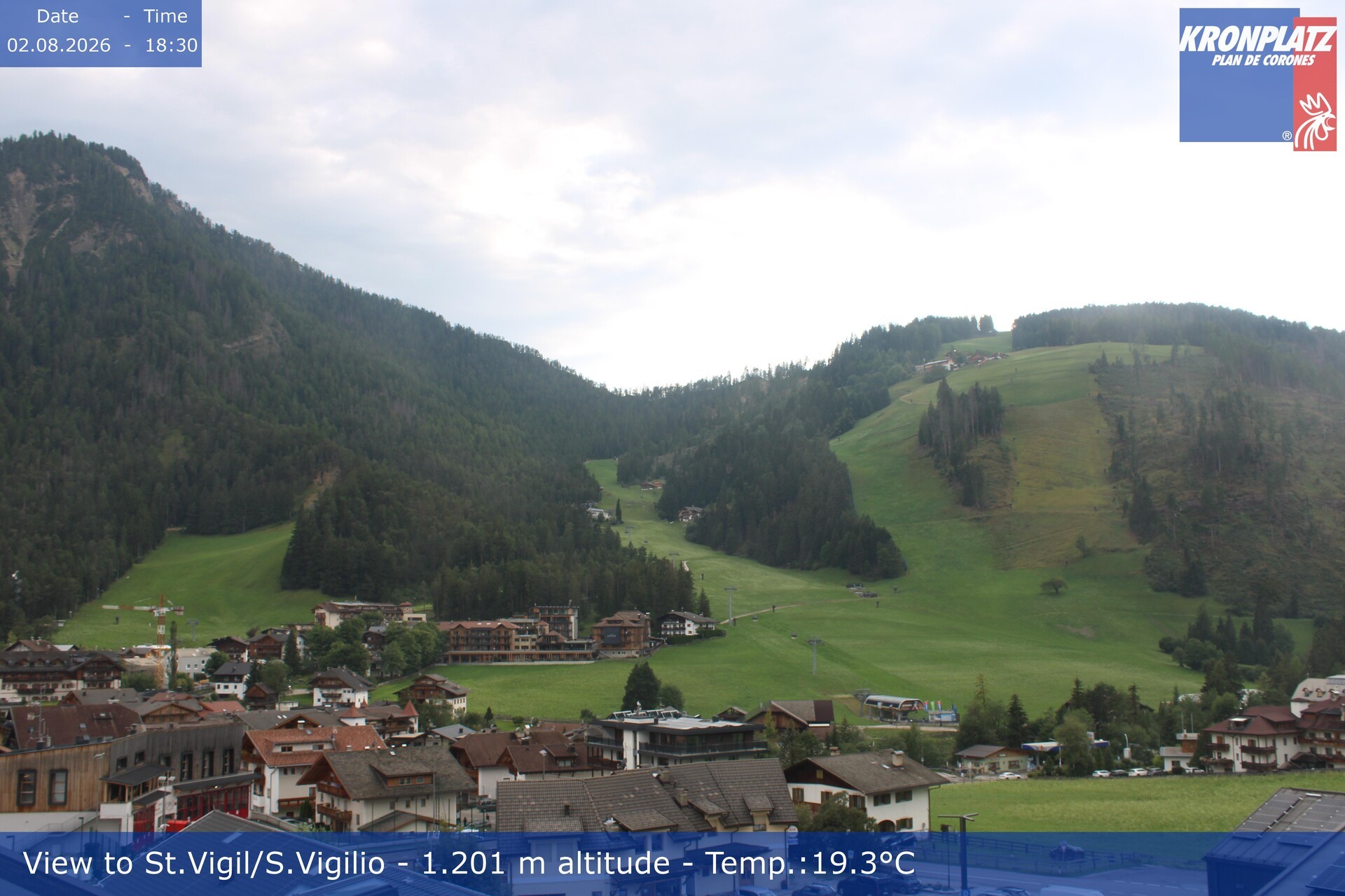 Archiv Foto Webcam St. Vigil am Kronplatz, Südtirol