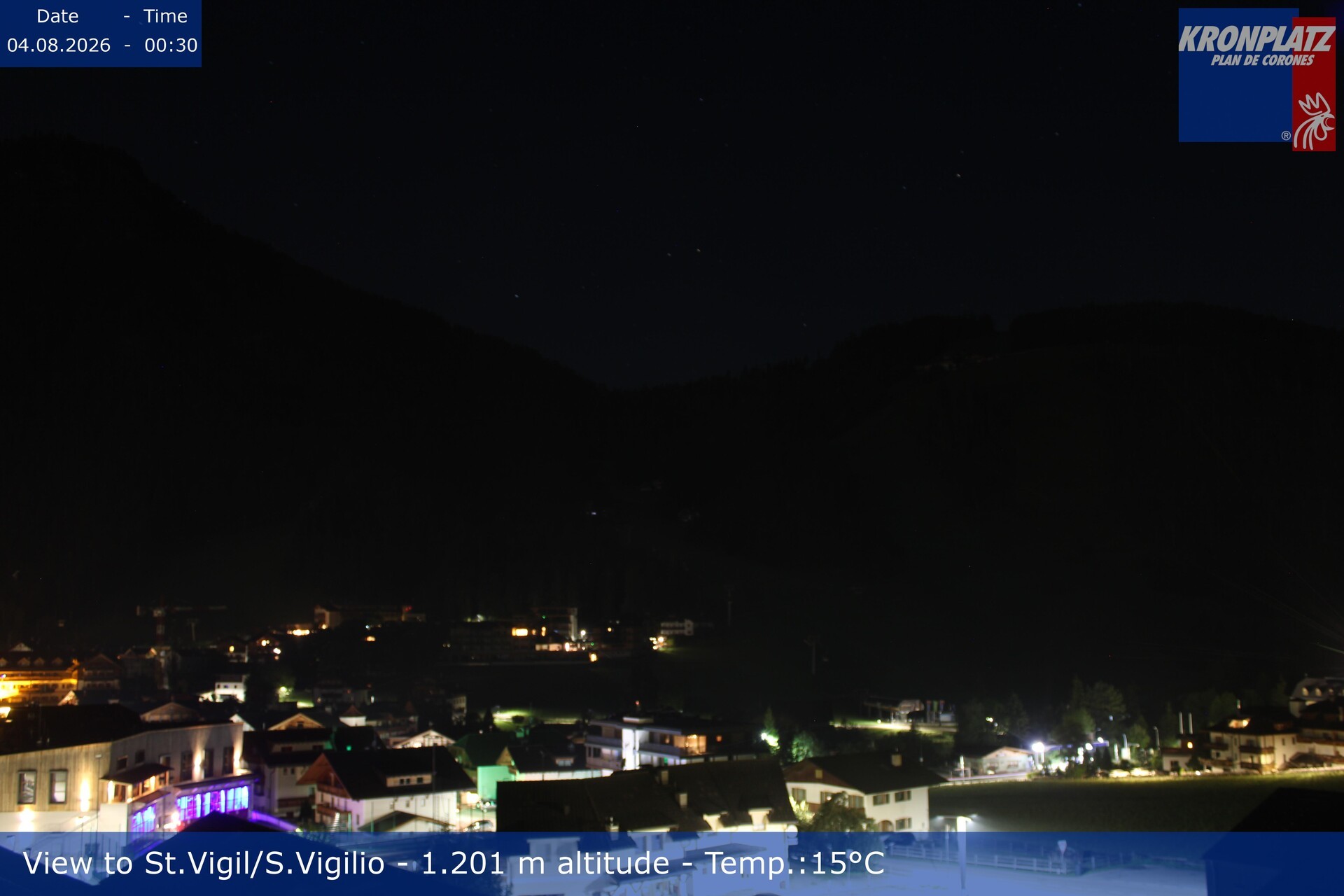 Archived image Webcam San Vigilio at Plan de Corones, South Tyrol