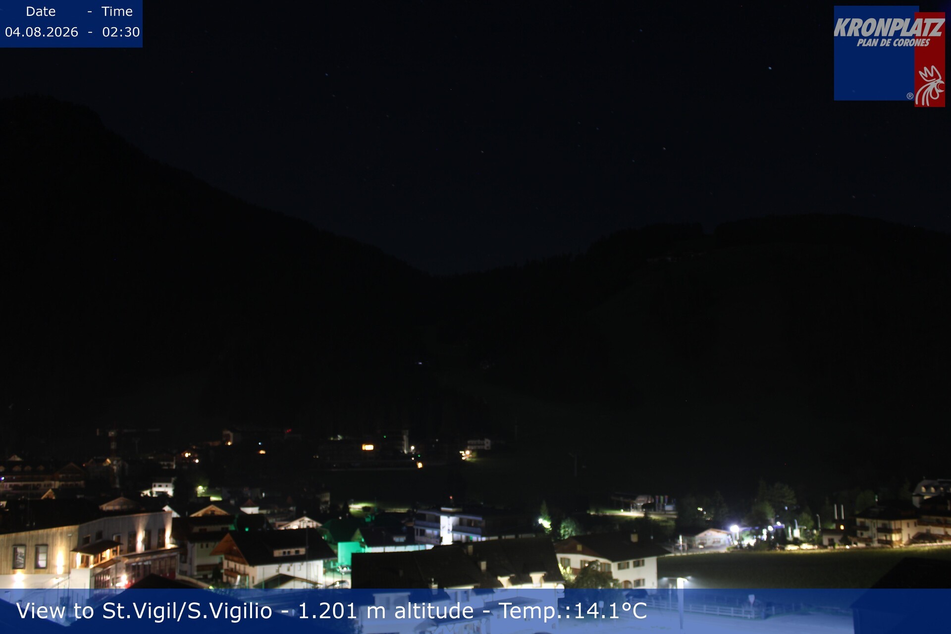 Archived image Webcam San Vigilio at Plan de Corones, South Tyrol