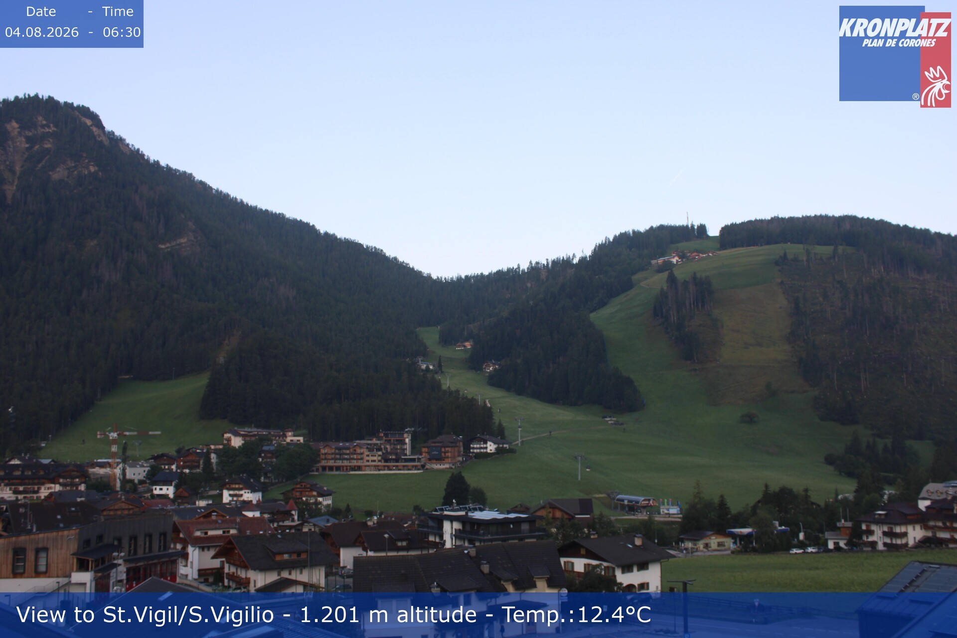 Archived image Webcam San Vigilio at Plan de Corones, South Tyrol