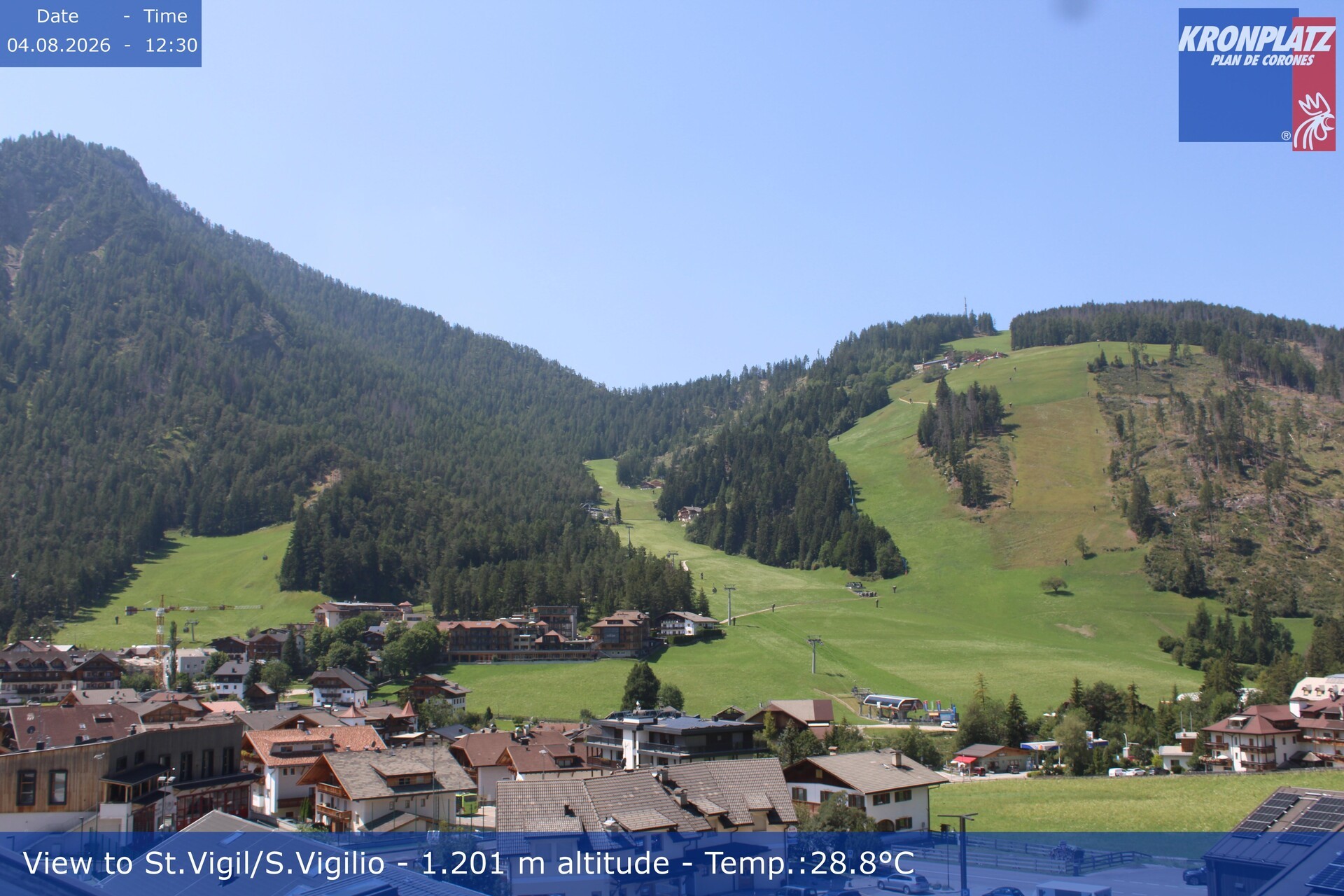 Archiv Foto Webcam St. Vigil am Kronplatz, Südtirol