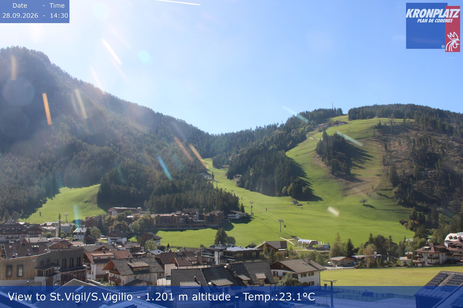 Archiv Foto Webcam St. Vigil am Kronplatz, Südtirol