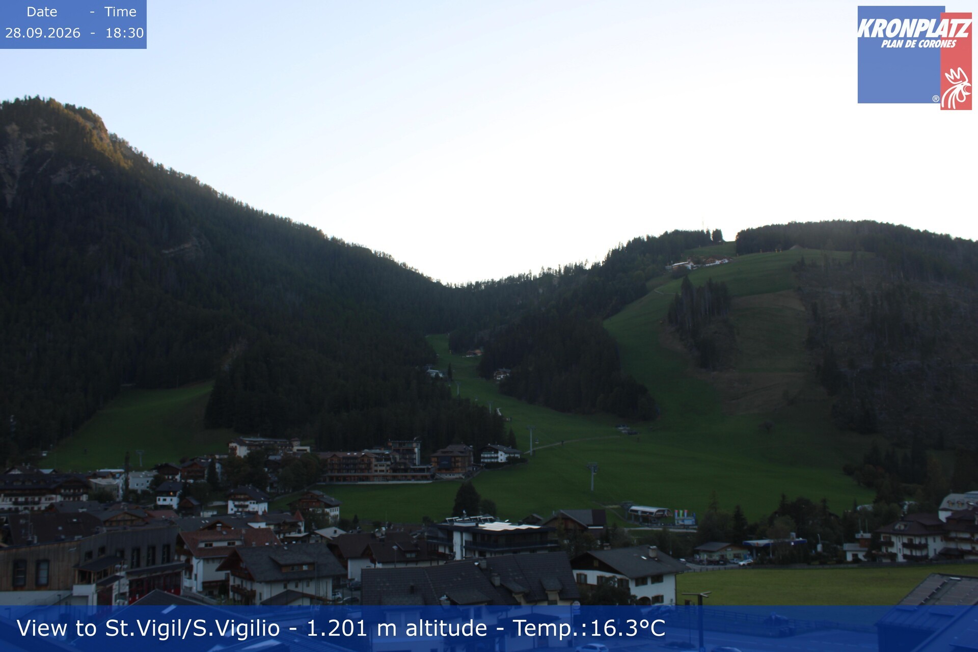Archiv Foto Webcam St. Vigil am Kronplatz, Südtirol
