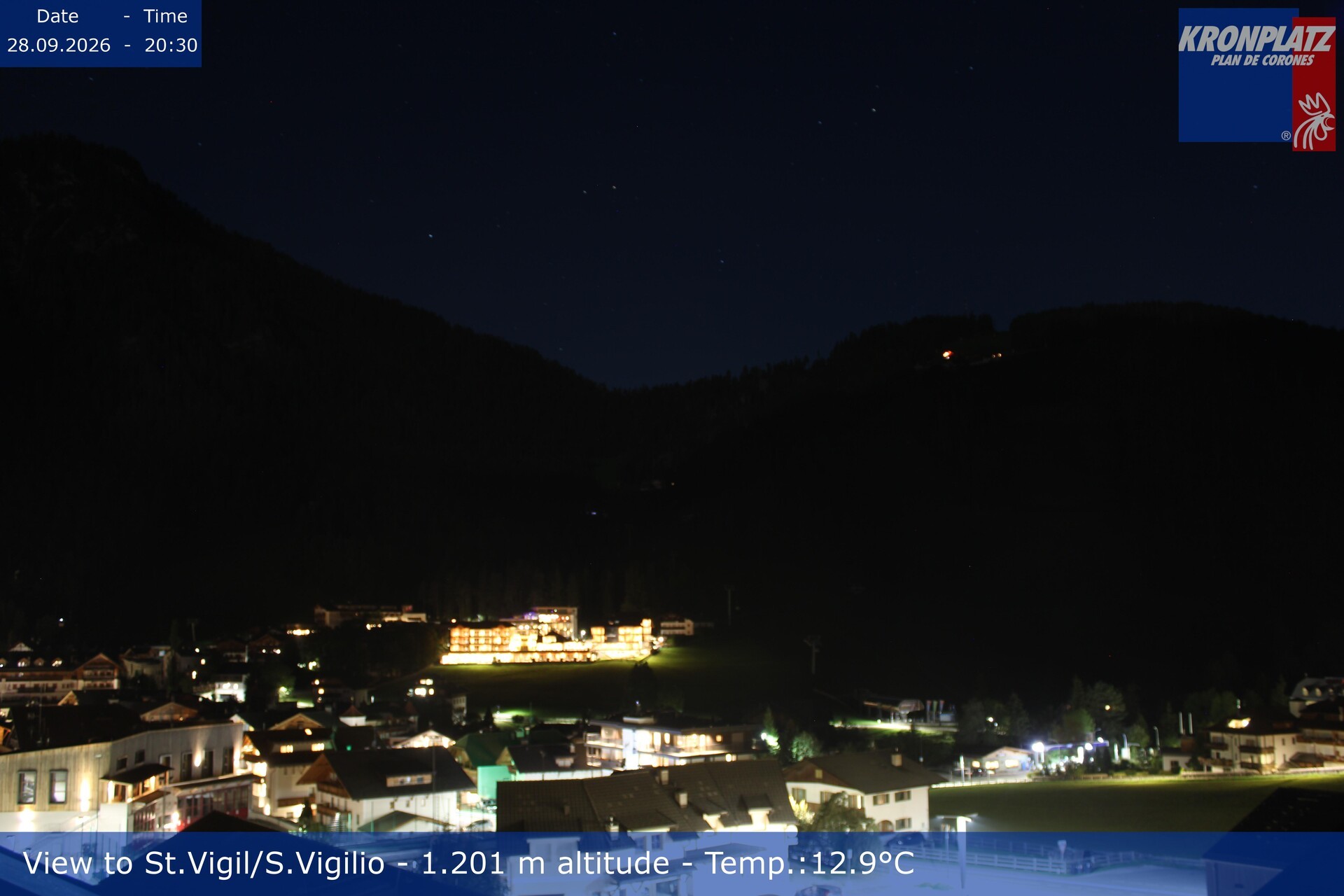 Archiv Foto Webcam St. Vigil am Kronplatz, Südtirol