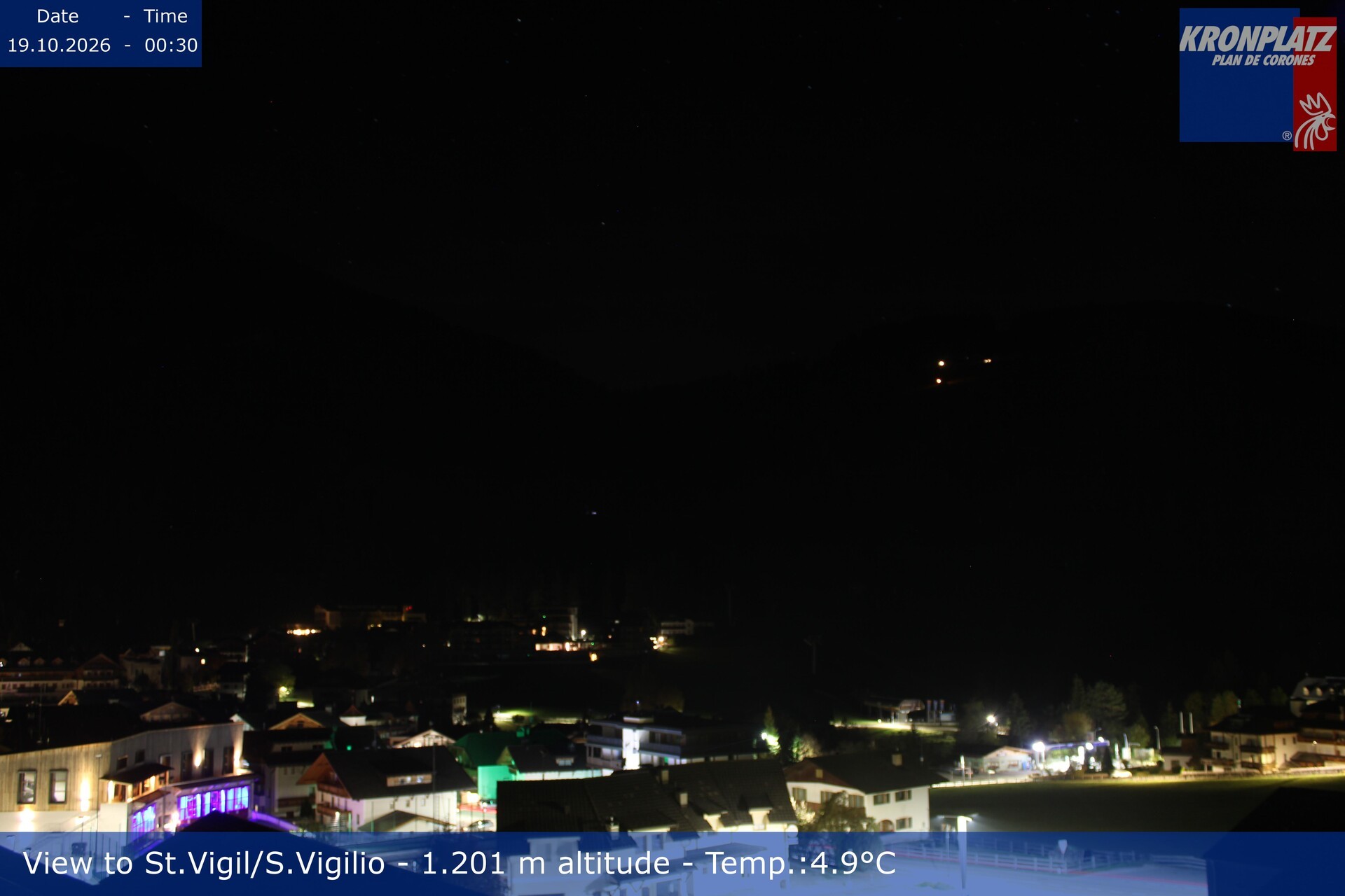 Archived image Webcam San Vigilio at Plan de Corones, South Tyrol
