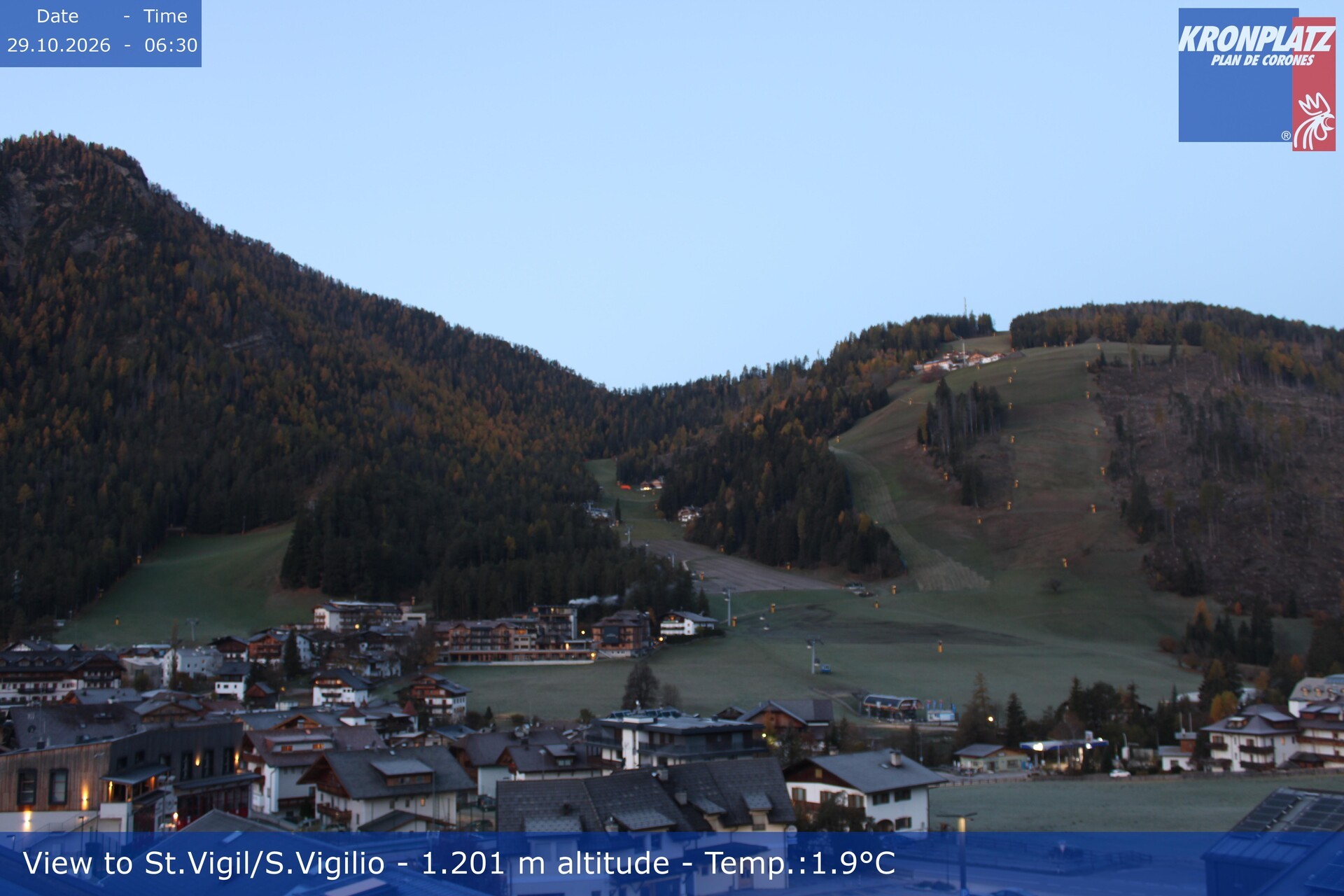 Archiv Foto Webcam St. Vigil am Kronplatz, Südtirol