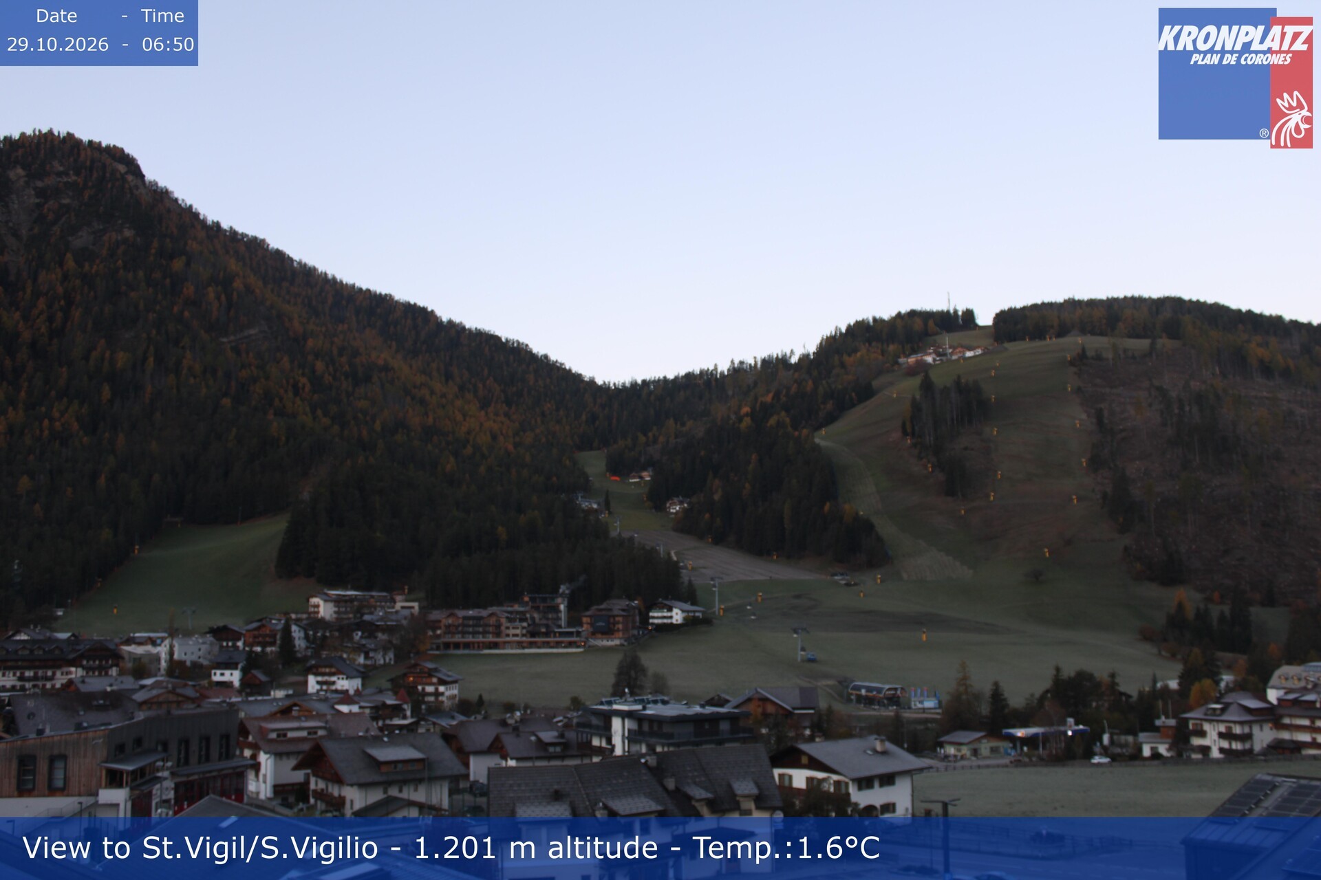 Archiv Foto Webcam St. Vigil am Kronplatz, Südtirol