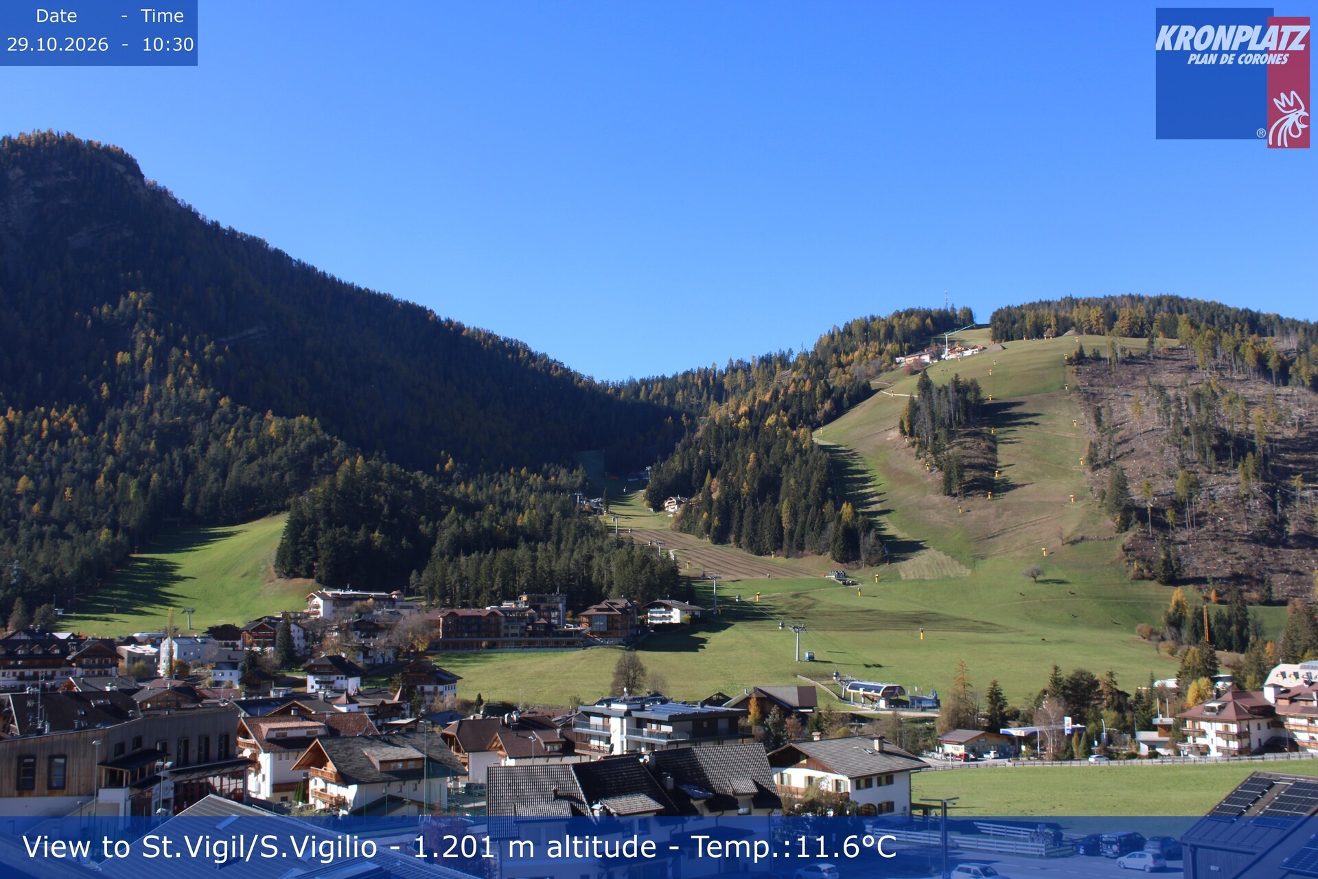 Archiv Foto Webcam St. Vigil am Kronplatz, Südtirol