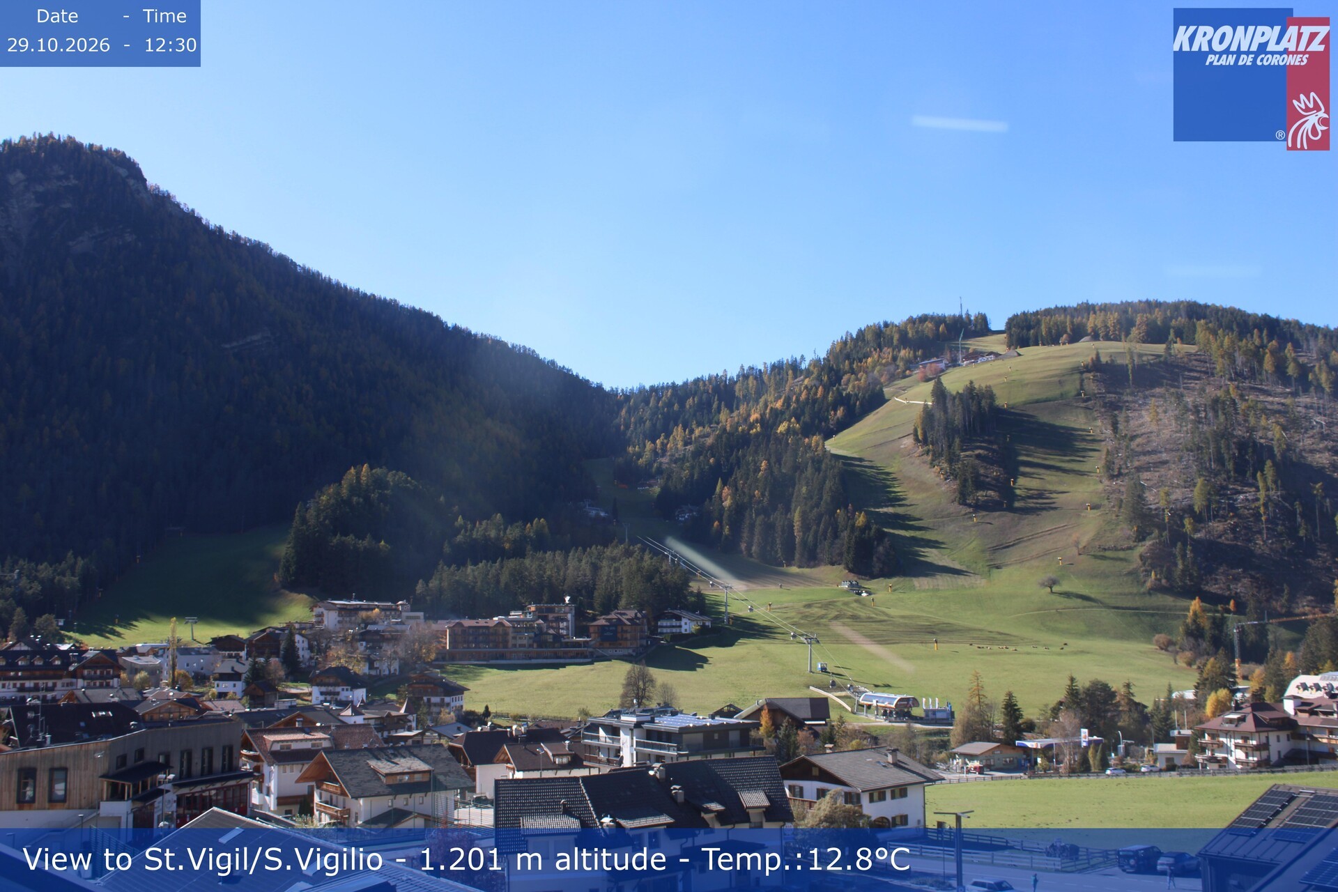 Archiv Foto Webcam St. Vigil am Kronplatz, Südtirol
