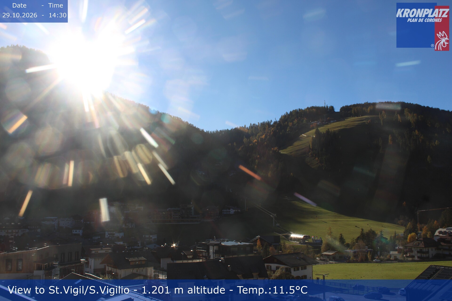 Archiv Foto Webcam St. Vigil am Kronplatz, Südtirol