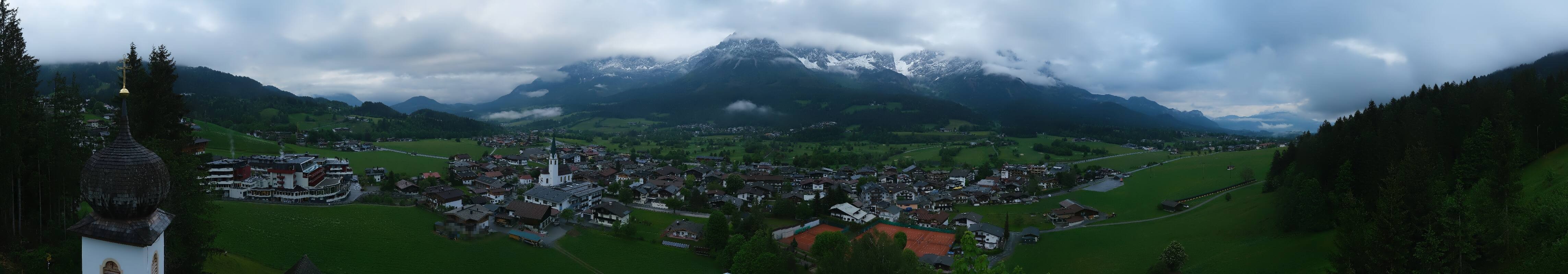 Archived image Webcam Ellmau, mountain range Wilder Kaiser