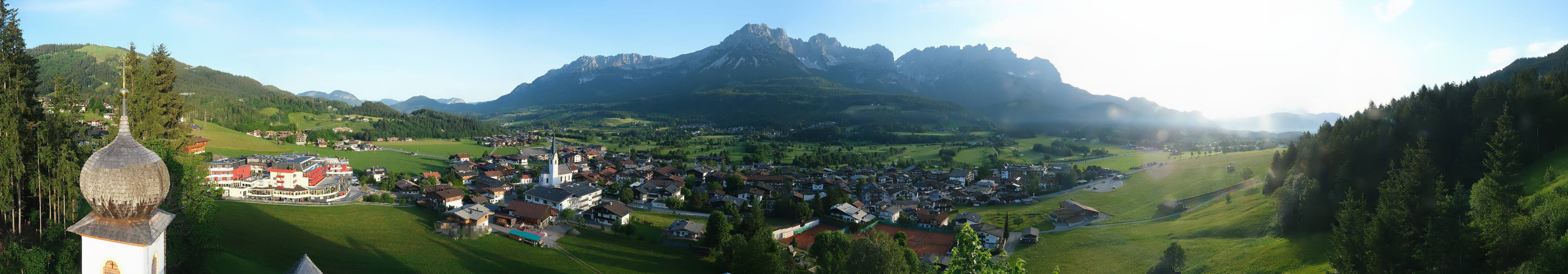 Archived image Webcam Ellmau, mountain range Wilder Kaiser