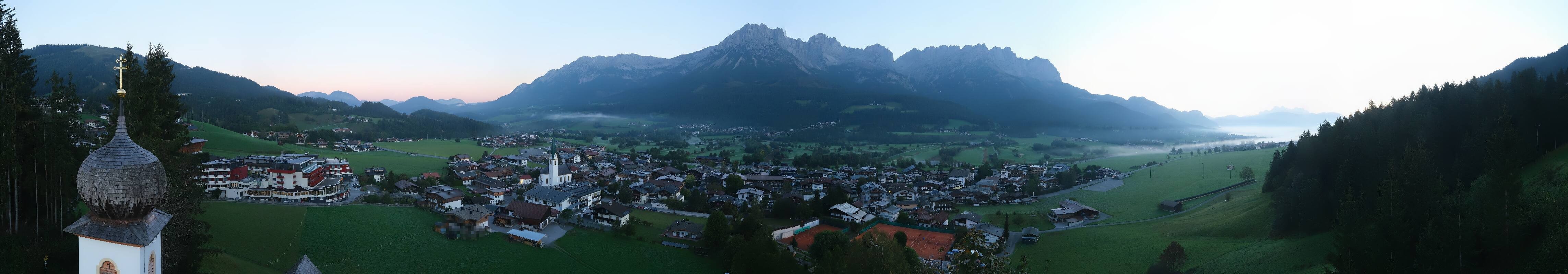 Archived image Webcam Ellmau, mountain range Wilder Kaiser