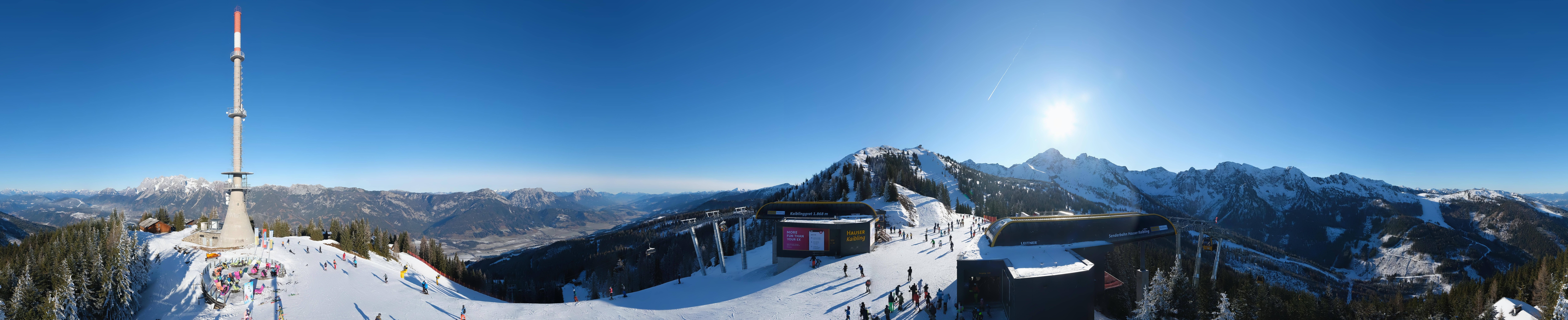 Archiv Foto Webcam Hauser Kaibling: Panorama Sendemast