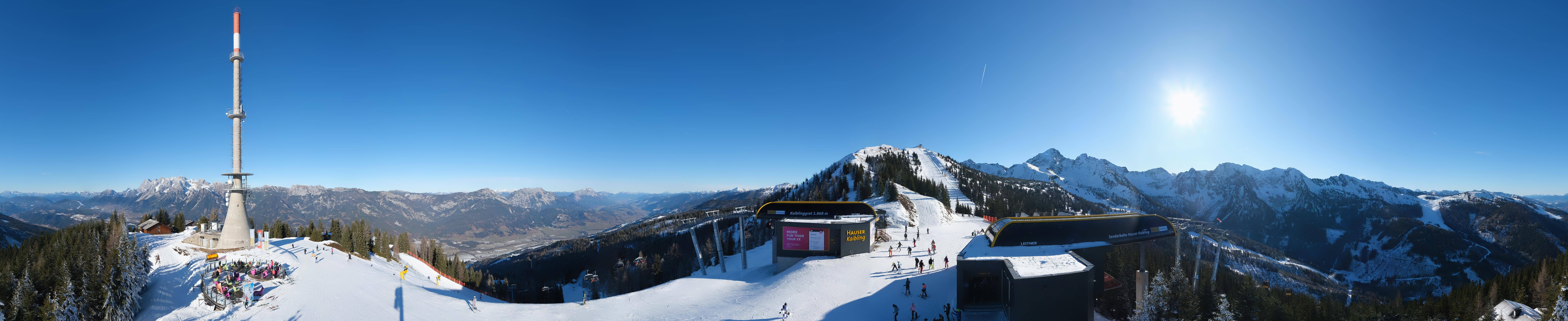 Archiv Foto Webcam Hauser Kaibling: Panorama Sendemast