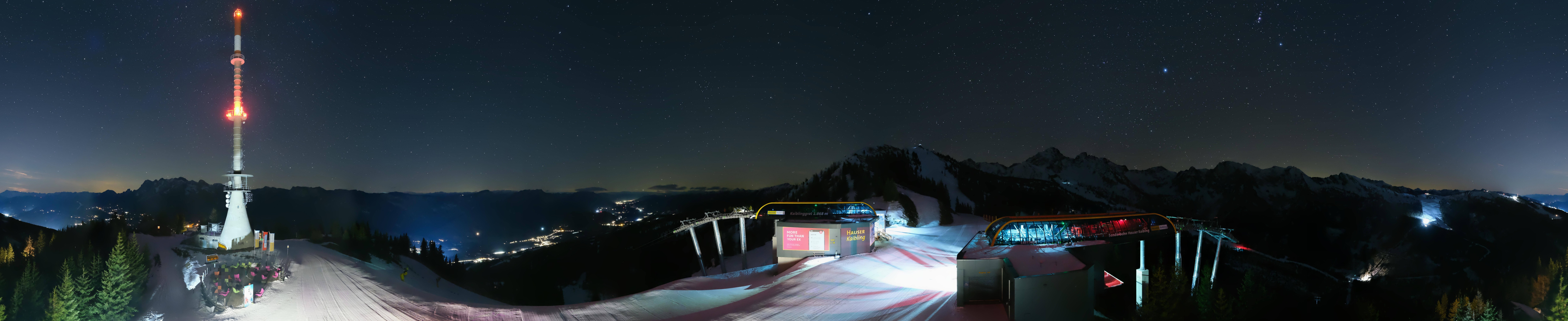 Archiv Foto Webcam Hauser Kaibling: Panorama Sendemast