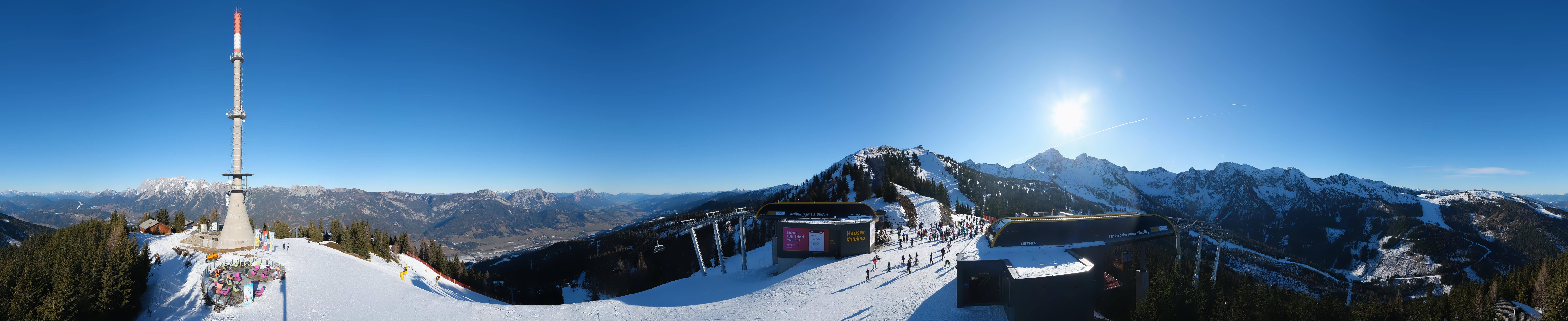 Archiv Foto Webcam Hauser Kaibling: Panorama Sendemast