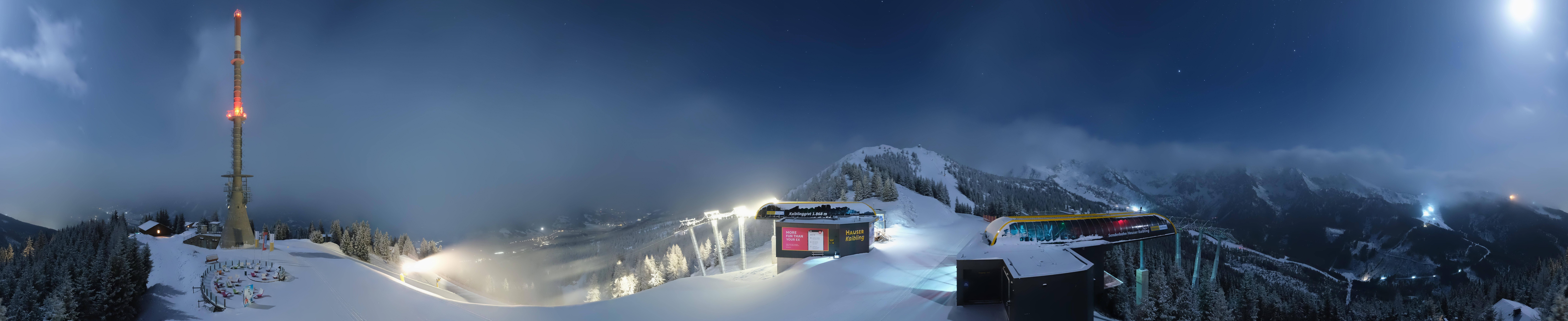 Archiv Foto Webcam Hauser Kaibling: Panorama Sendemast